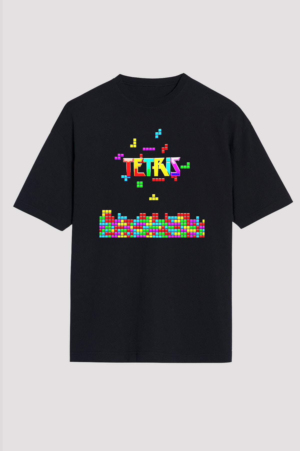 Tetris Siyah Unisex Tişört T-Shirt