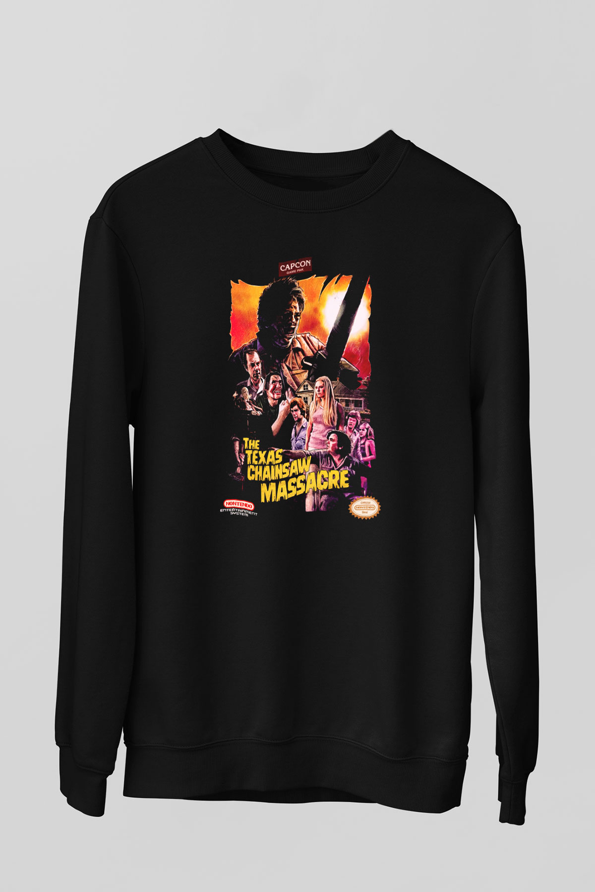 Texas Chain Saw Massacre Siyah Unisex Sweatshirt