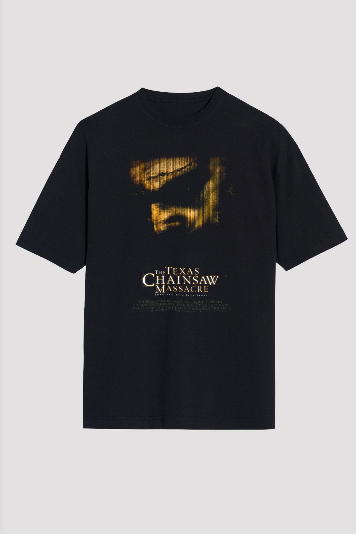Texas Chain Saw Massacre Siyah Unisex Oversize Tişört
