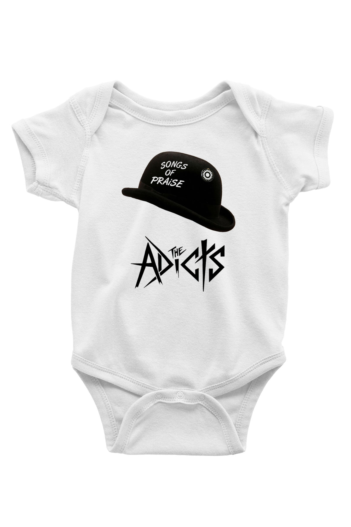 The Adicts Baskılı Beyaz Unisex Bebek Body - Zıbın