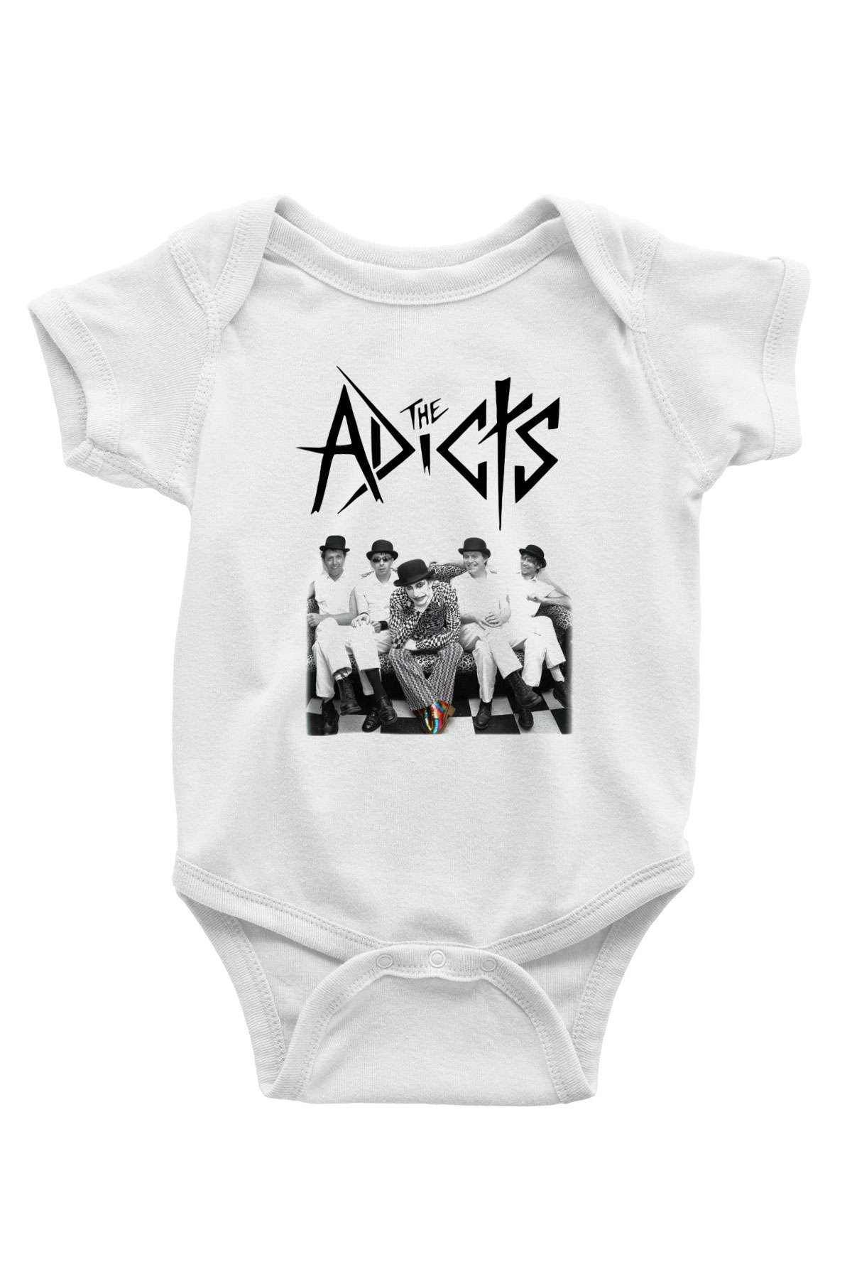 The Adicts Baskılı Beyaz Unisex Bebek Body - Zıbın