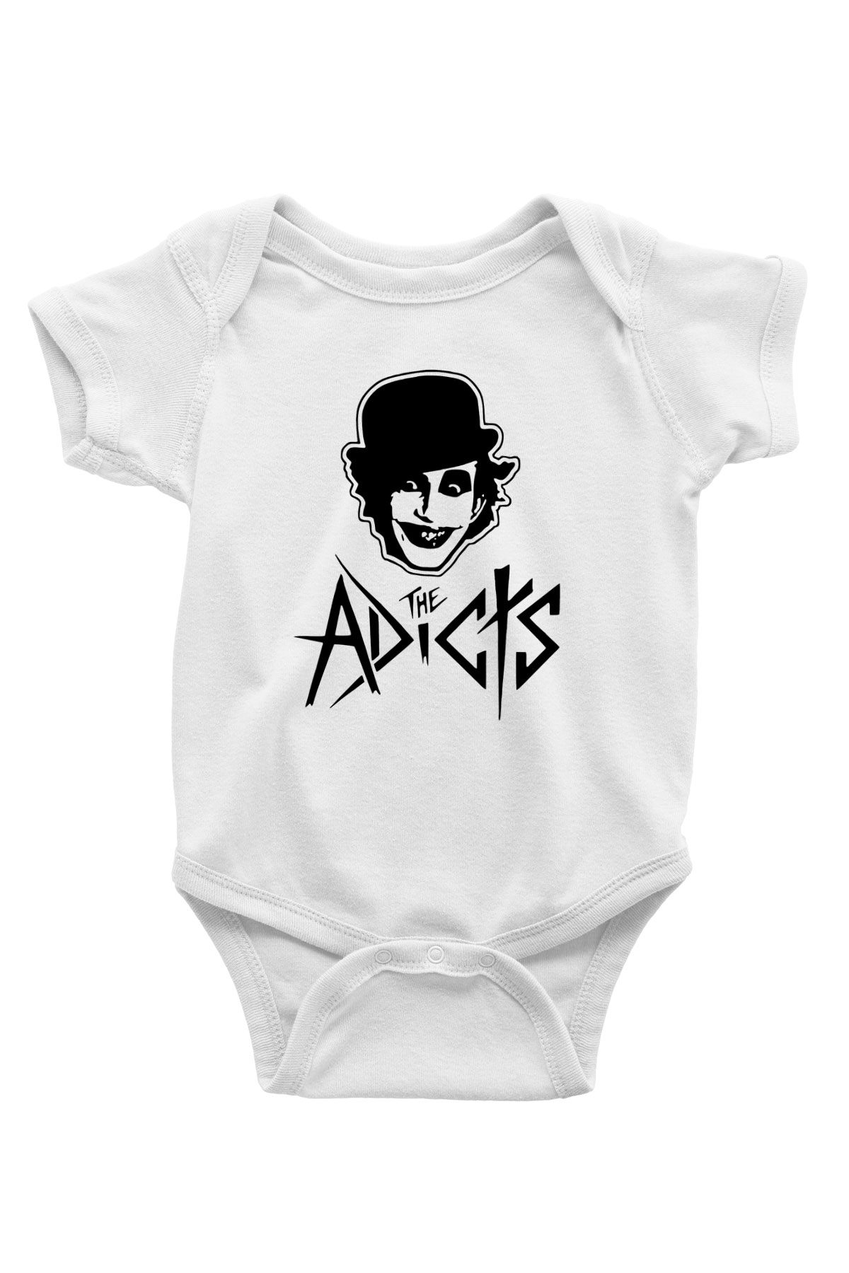 The Adicts Baskılı Beyaz Unisex Bebek Body - Zıbın