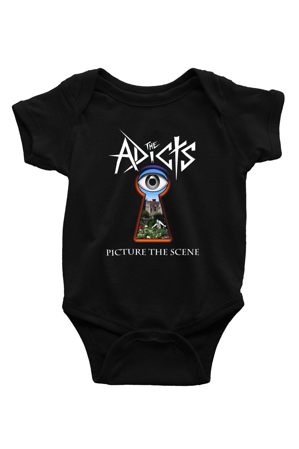 The Adicts Baskılı Siyah Bebek Body - Zıbın
