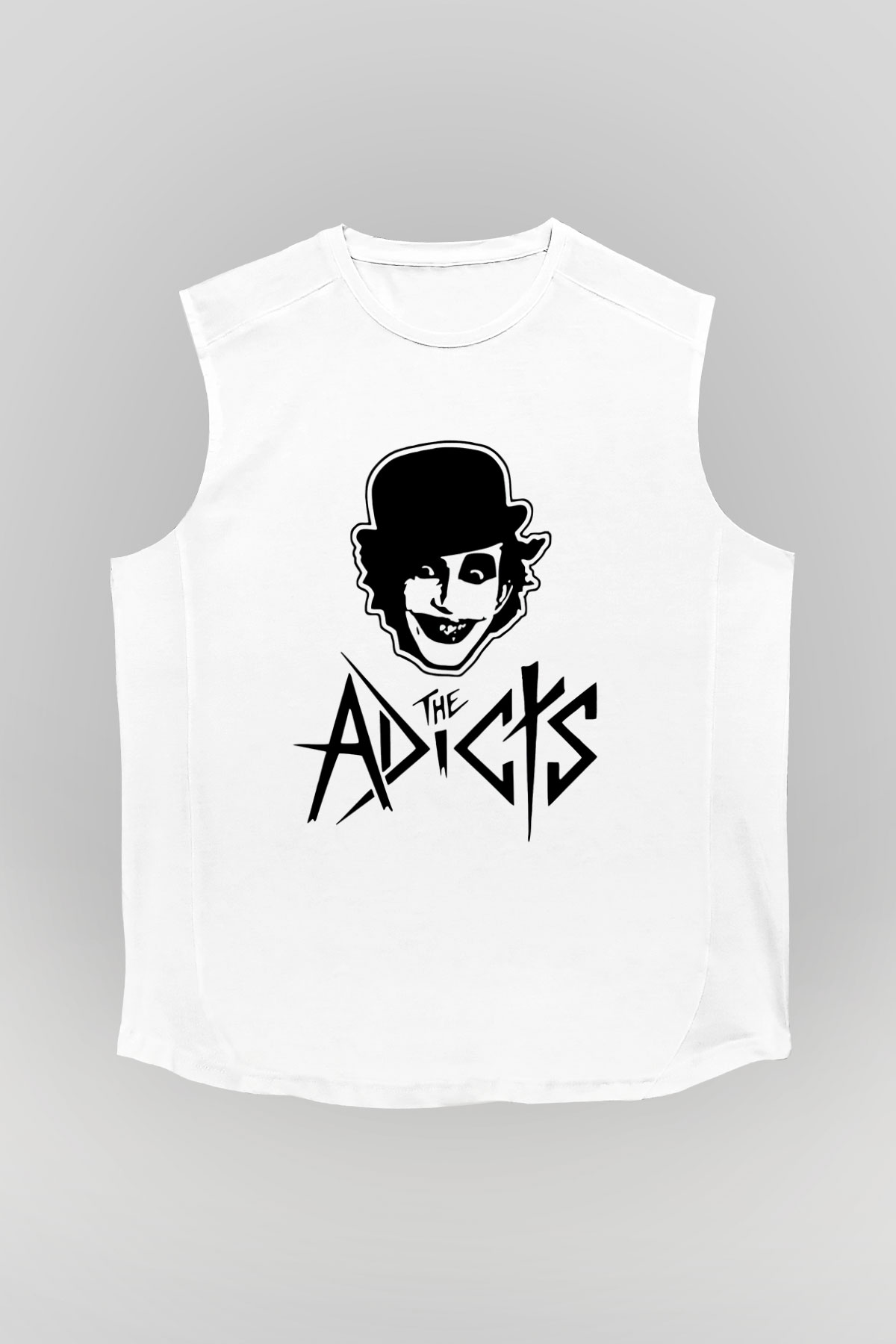 The Adicts Beyaz Unisex Kolsuz Tişört