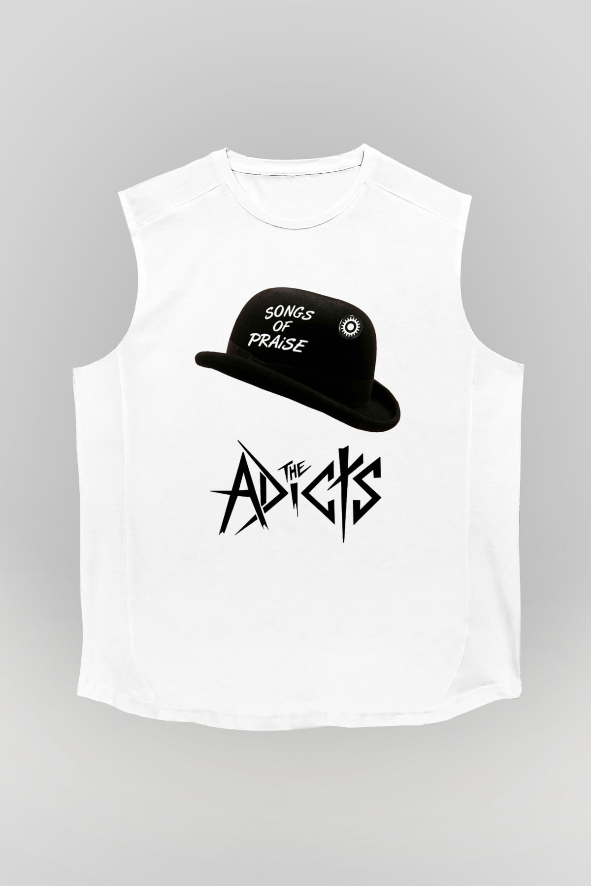The Adicts Beyaz Unisex Kolsuz Tişört