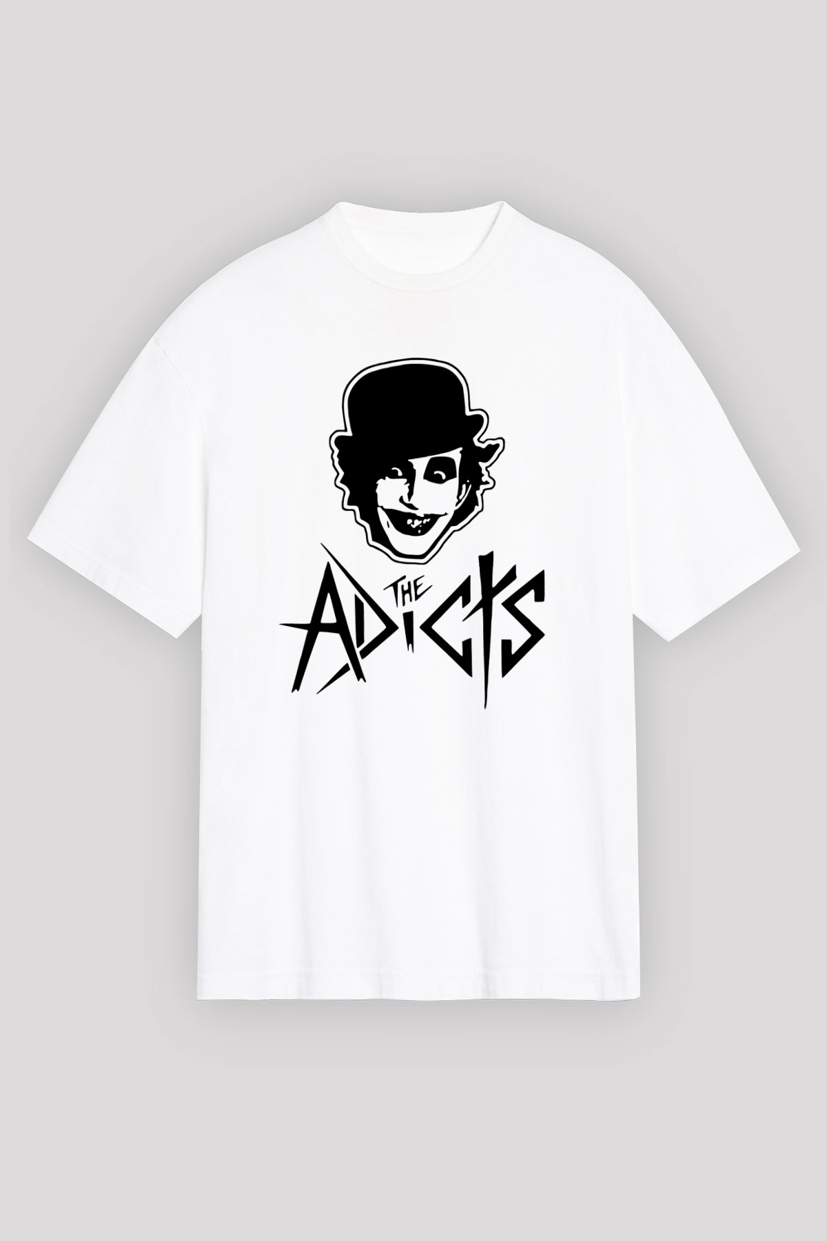 The Adicts Beyaz Unisex Oversize Tişört T-Shirt