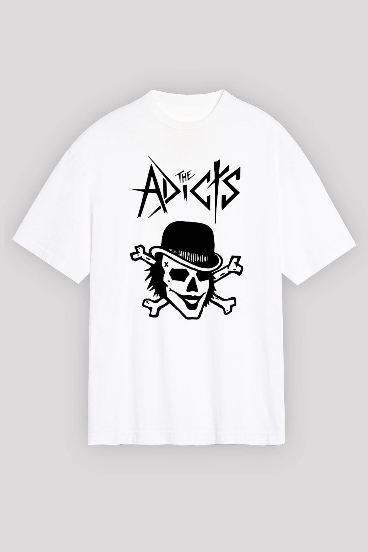 The Adicts Beyaz Unisex Oversize Tişört T-Shirt