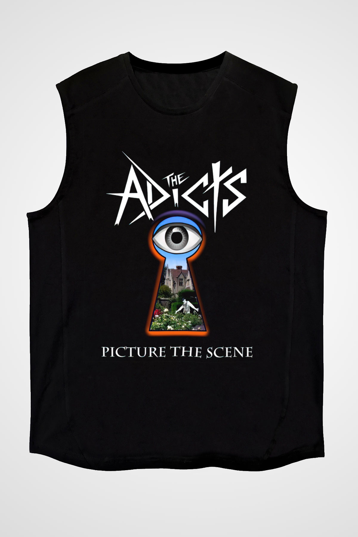 The Adicts Siyah Unisex Kolsuz Tişört