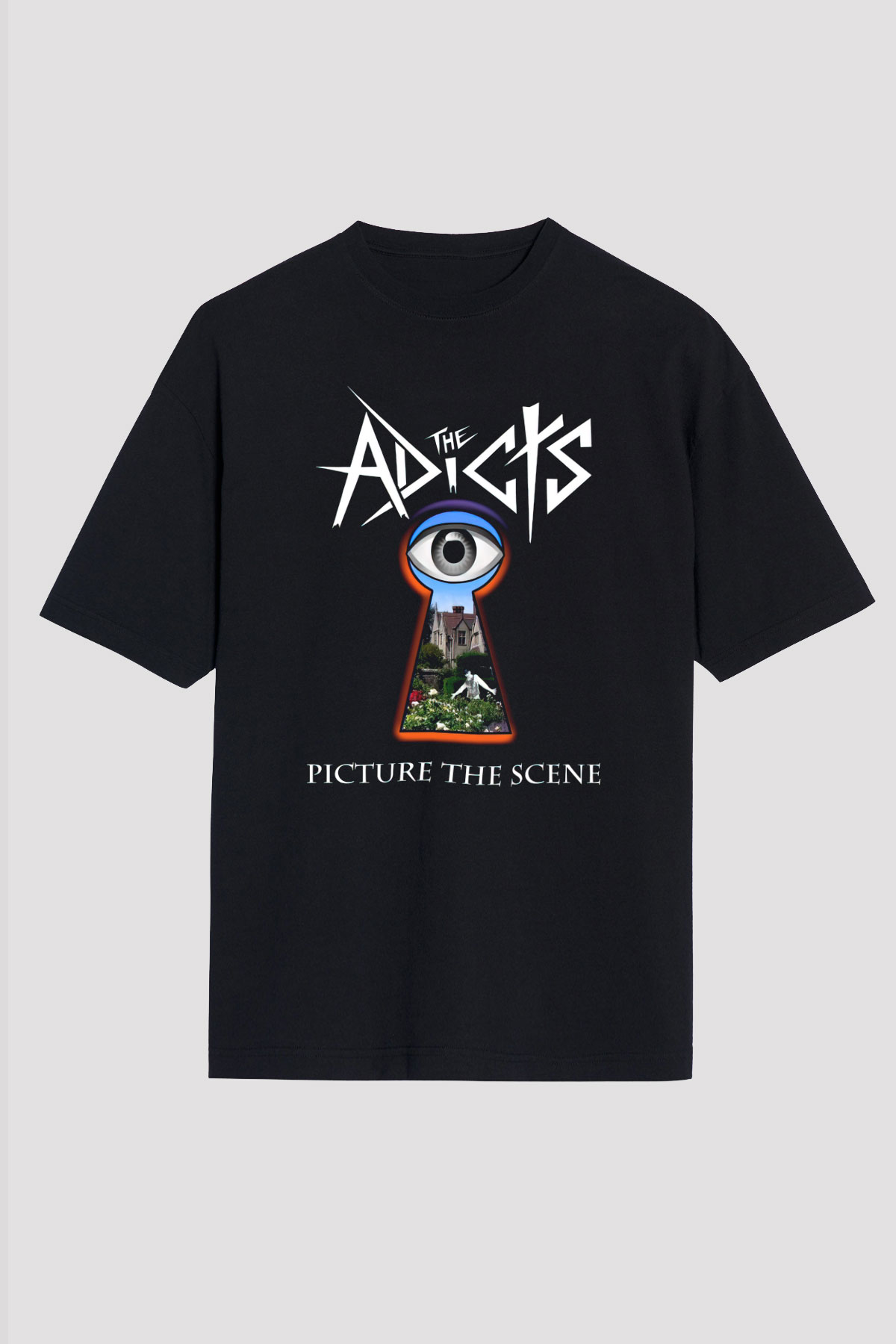 The Adicts Siyah Unisex Oversize Tişört T-Shirt