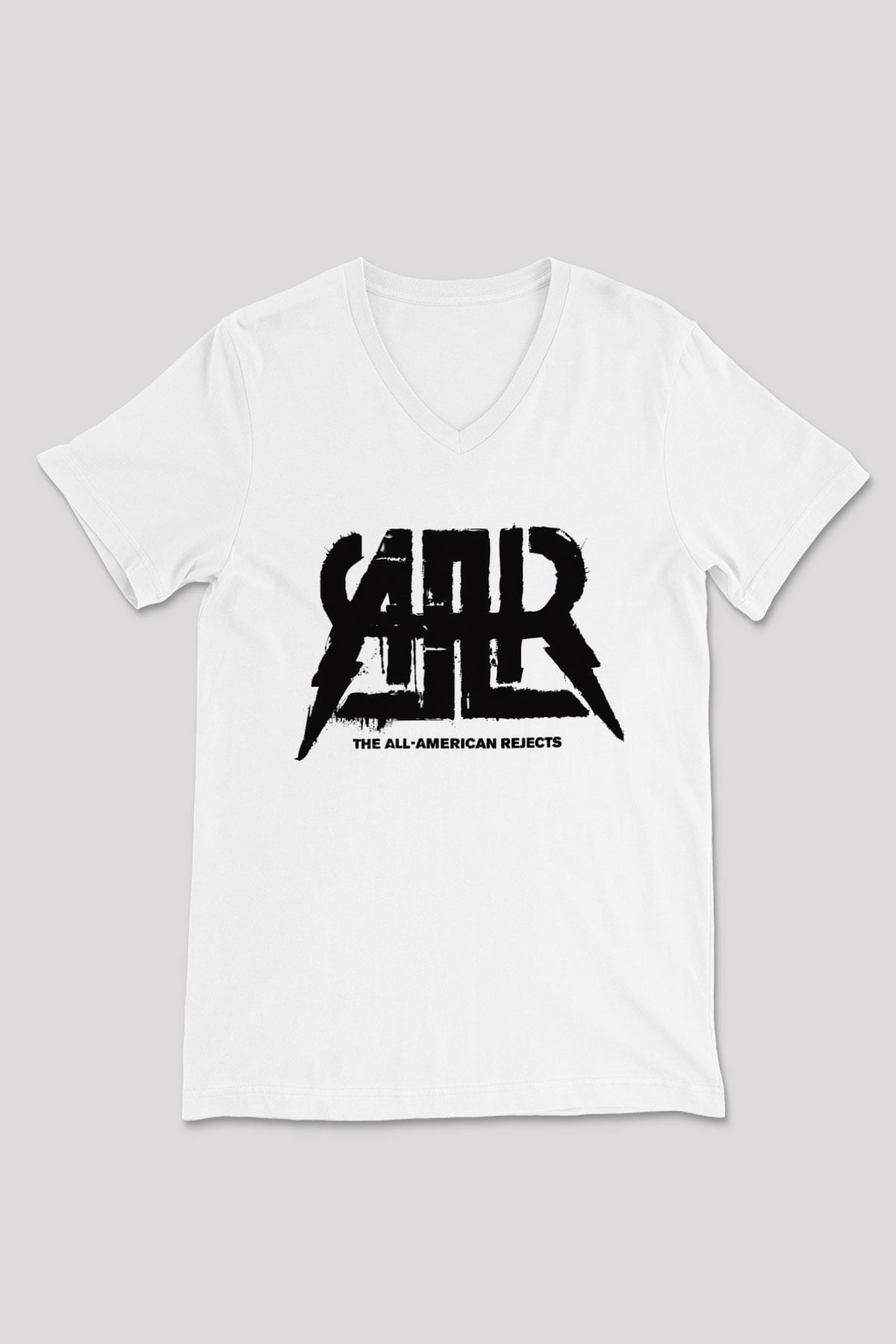 The All-American Rejects Beyaz Unisex V Yaka Tişört T-Shirt