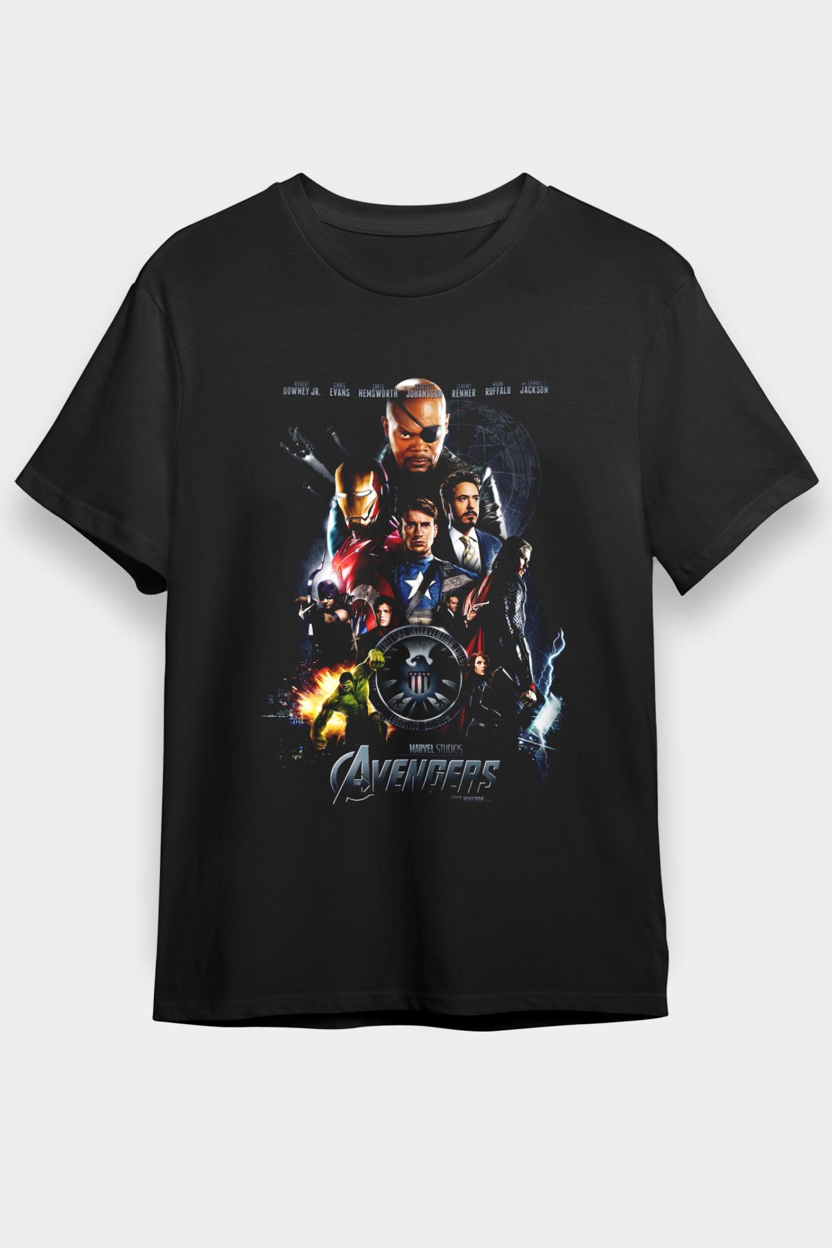 The Avengers Siyah Unisex Graphic Tee - STREETWEAR