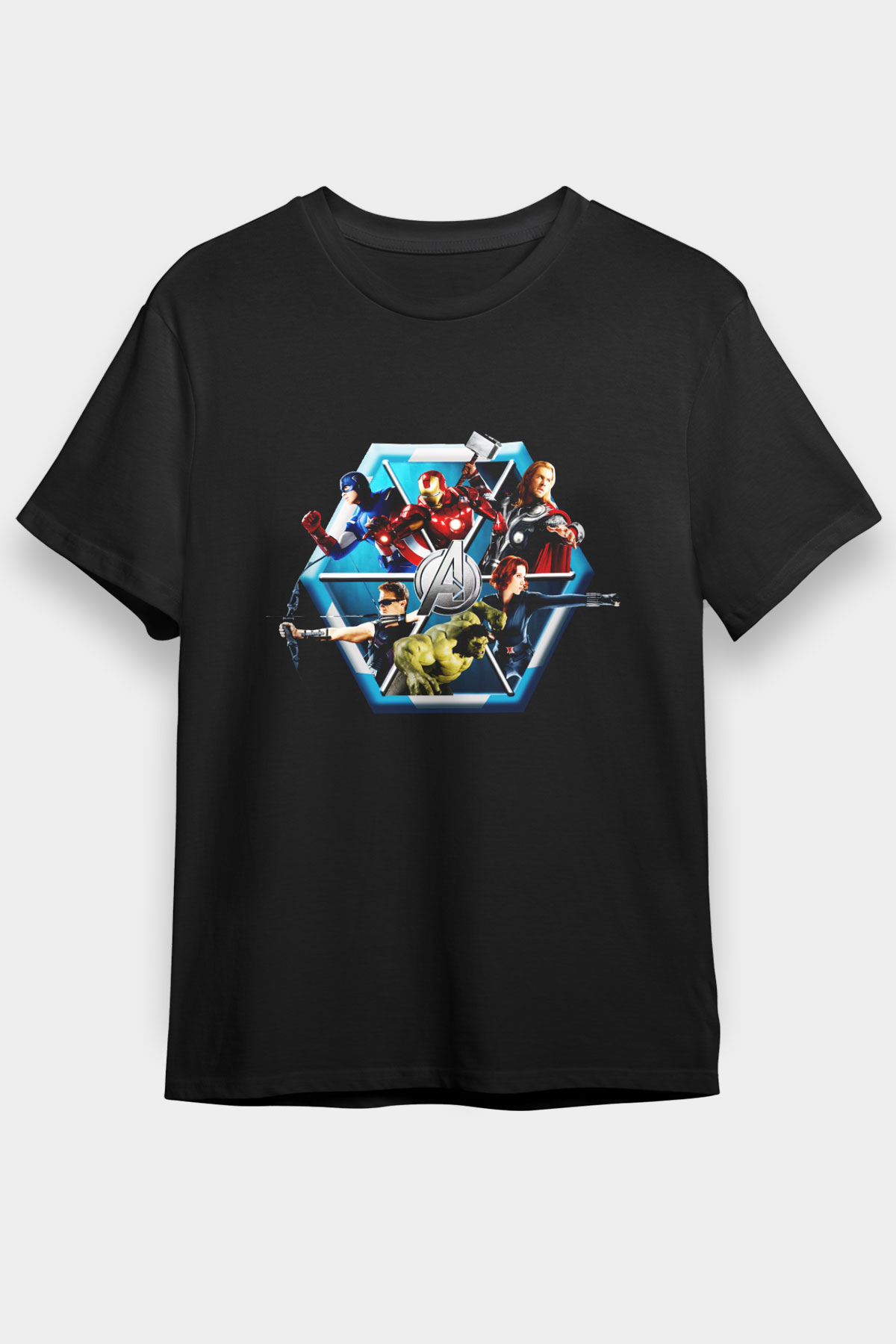 The Avengers Siyah Unisex Graphic Tee - STREETWEAR