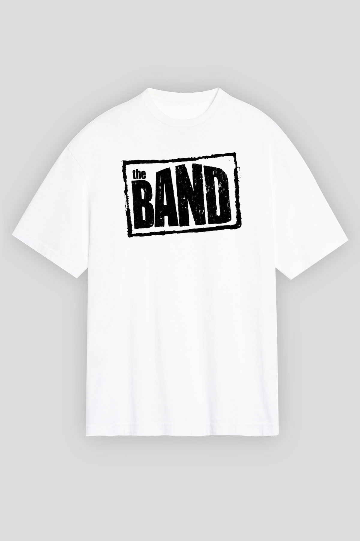 The Band Beyaz Unisex Oversize Tişört T-Shirt