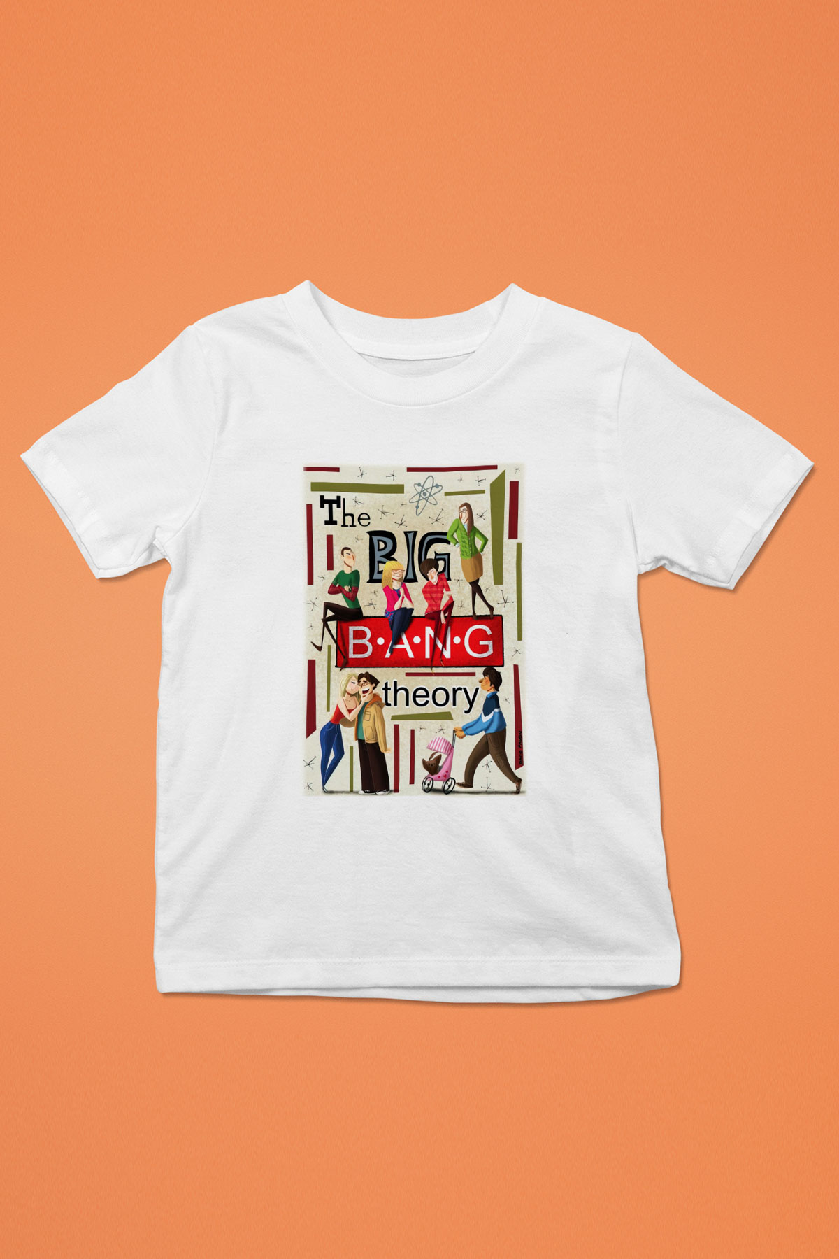 The Big Bang Theory Baskılı Beyaz Unisex Çocuk Tişört