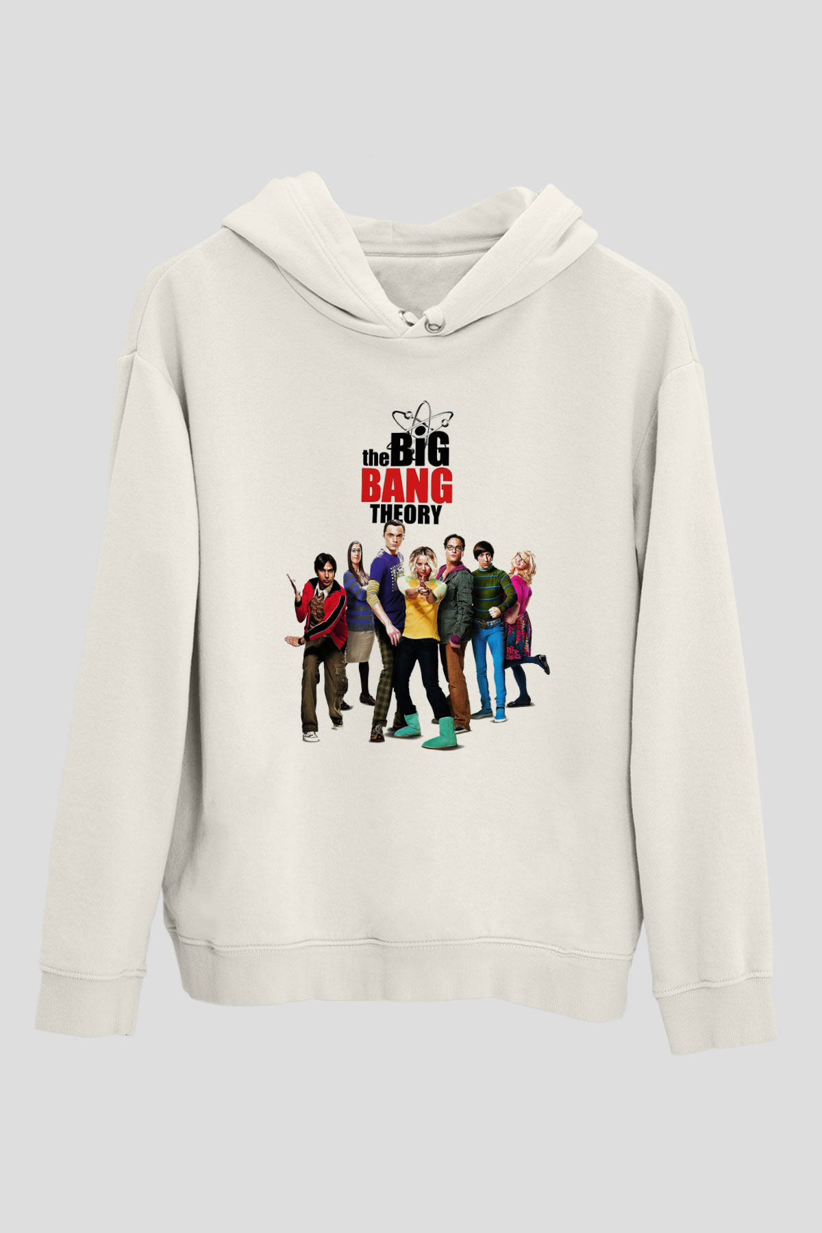 The Big Bang Theory Beyaz Unisex Kapşonlu Sweatshirt