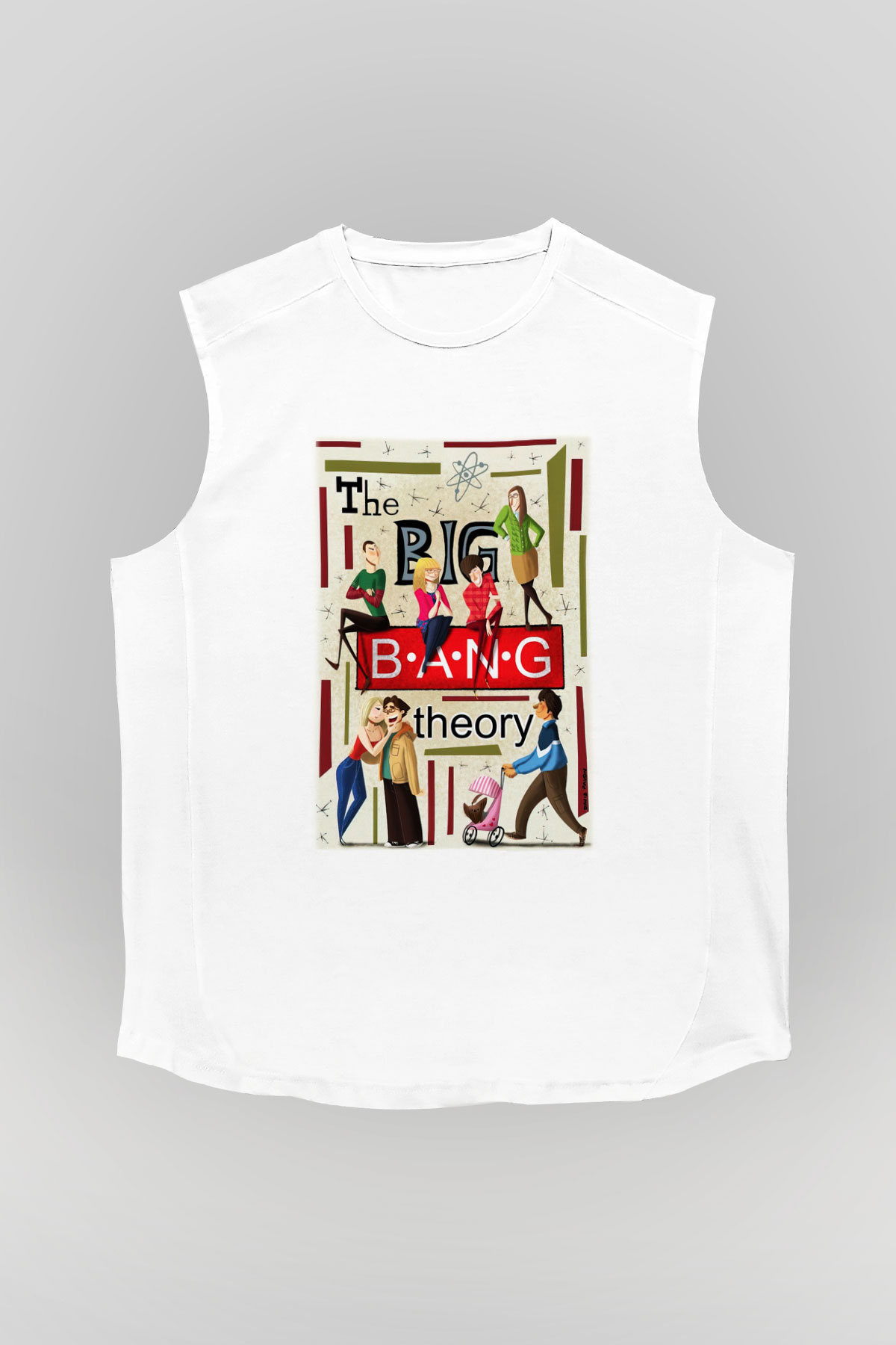 The Big Bang Theory Beyaz Unisex Kolsuz Tişört