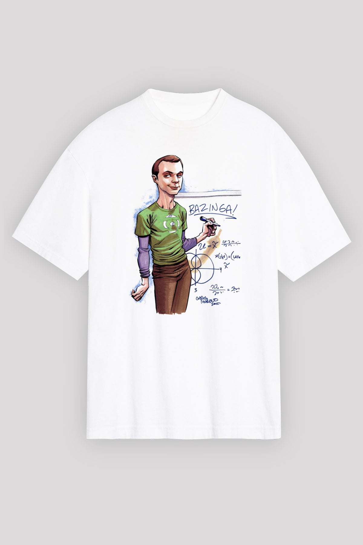 The Big Bang Theory Beyaz Unisex Oversize Tişört T-Shirt