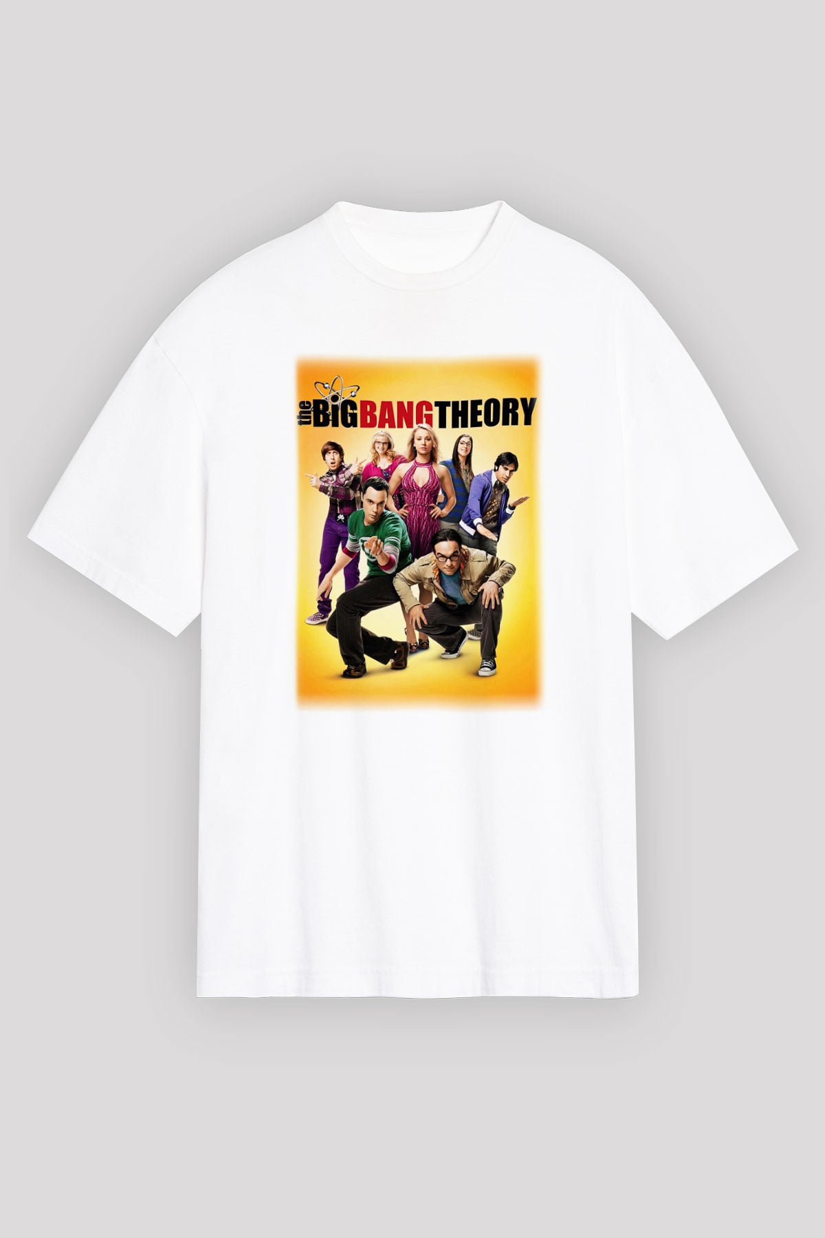 The Big Bang Theory Beyaz Unisex Oversize Tişört T-Shirt