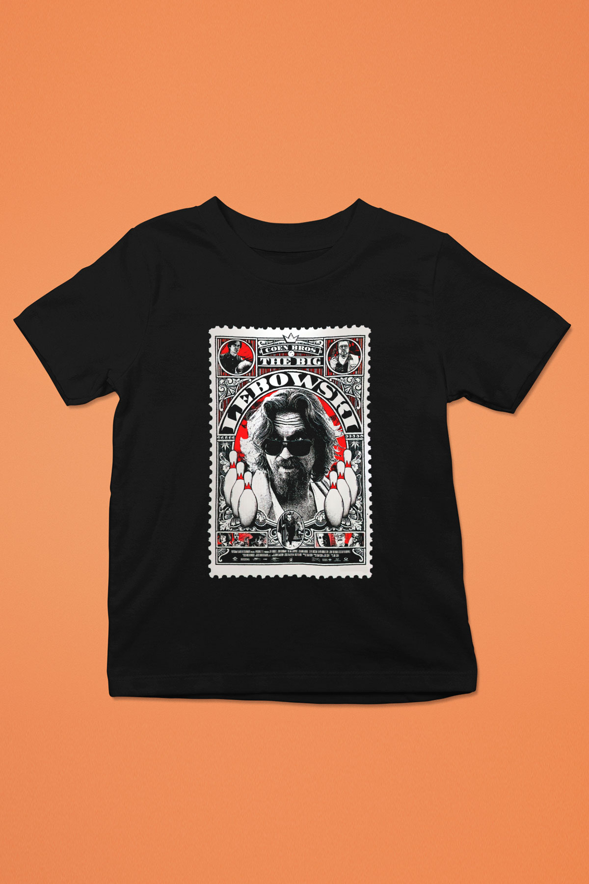 The Big Lebowski Büyük Lebowski Baskılı Siyah Unisex Çocuk Tişört