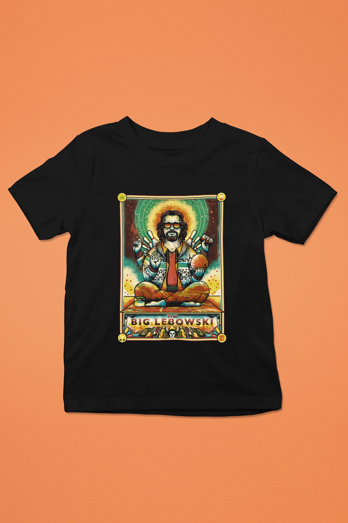 The Big Lebowski Büyük Lebowski Baskılı Siyah Unisex Çocuk Tişört