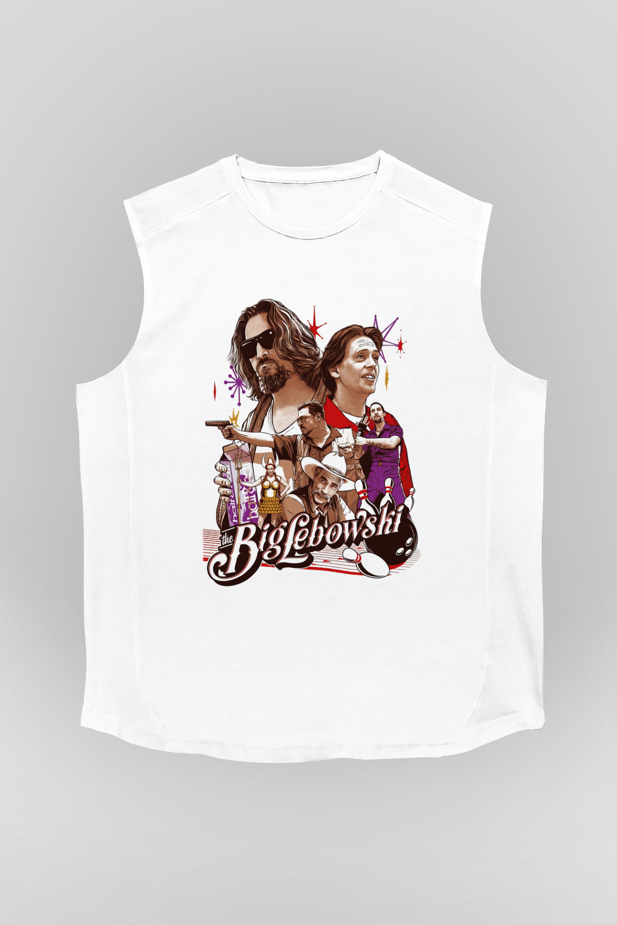 The Big Lebowski Büyük Lebowski Beyaz Unisex Kolsuz Tişört