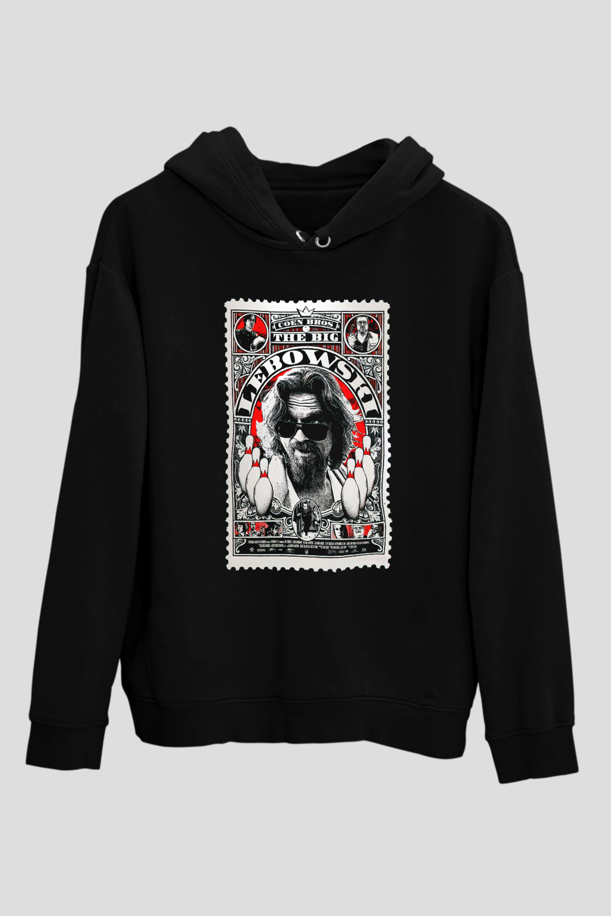 The Big Lebowski Büyük Lebowski Siyah Unisex Kapüşonlu Sweatshirt