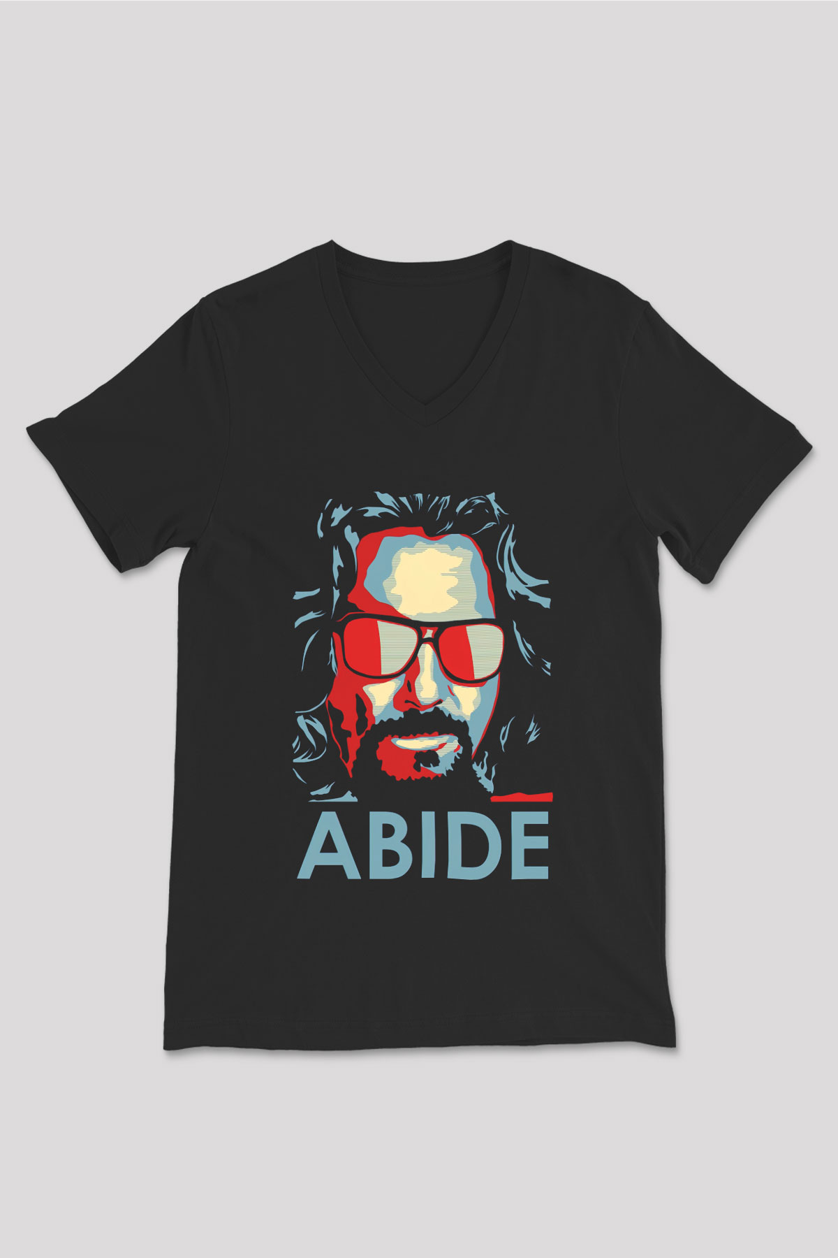 The Big Lebowski Büyük Lebowski Siyah Unisex V Yaka Tişört