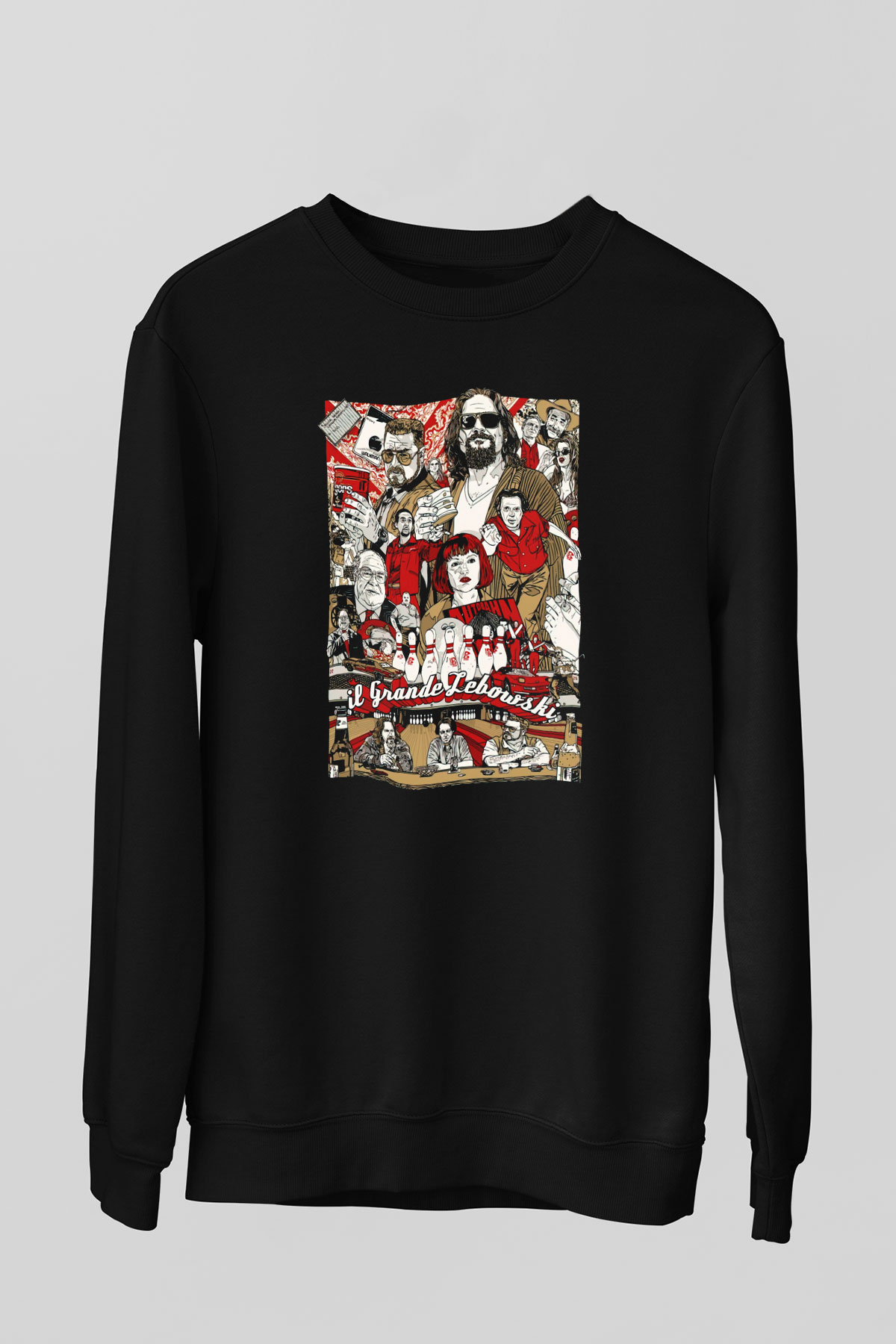 The Big Lebowski Büyük Lebowski Siyah Unisex Sweatshirt
