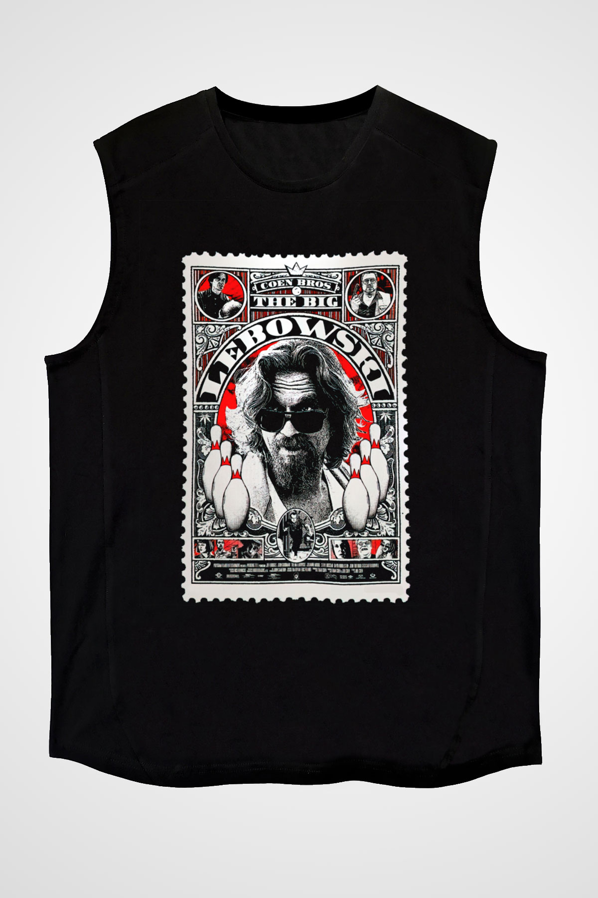 The Big Lebowski Büyük Lebowski Siyah Unisex Kolsuz Tişört