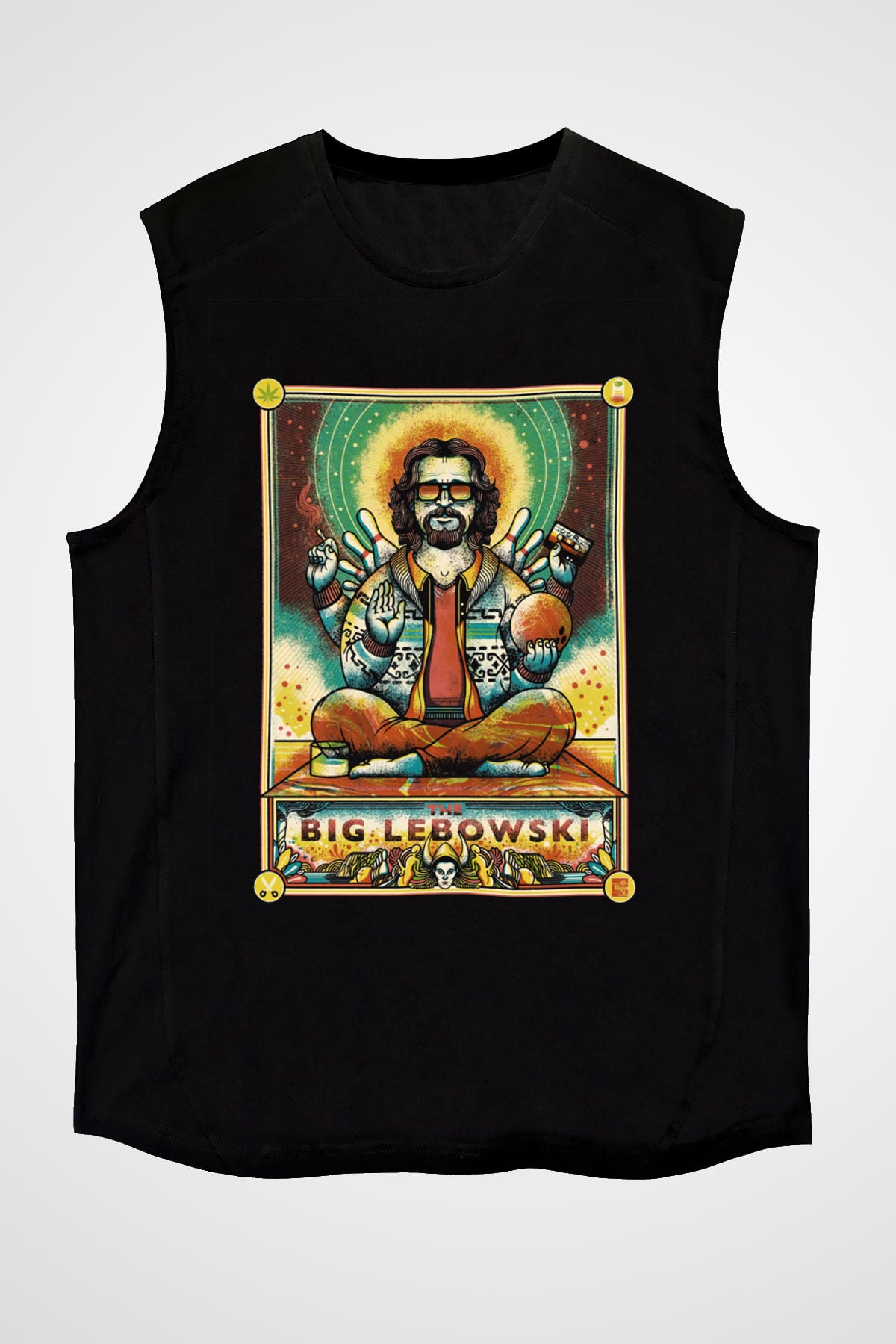 The Big Lebowski Büyük Lebowski Siyah Unisex Kolsuz Tişört