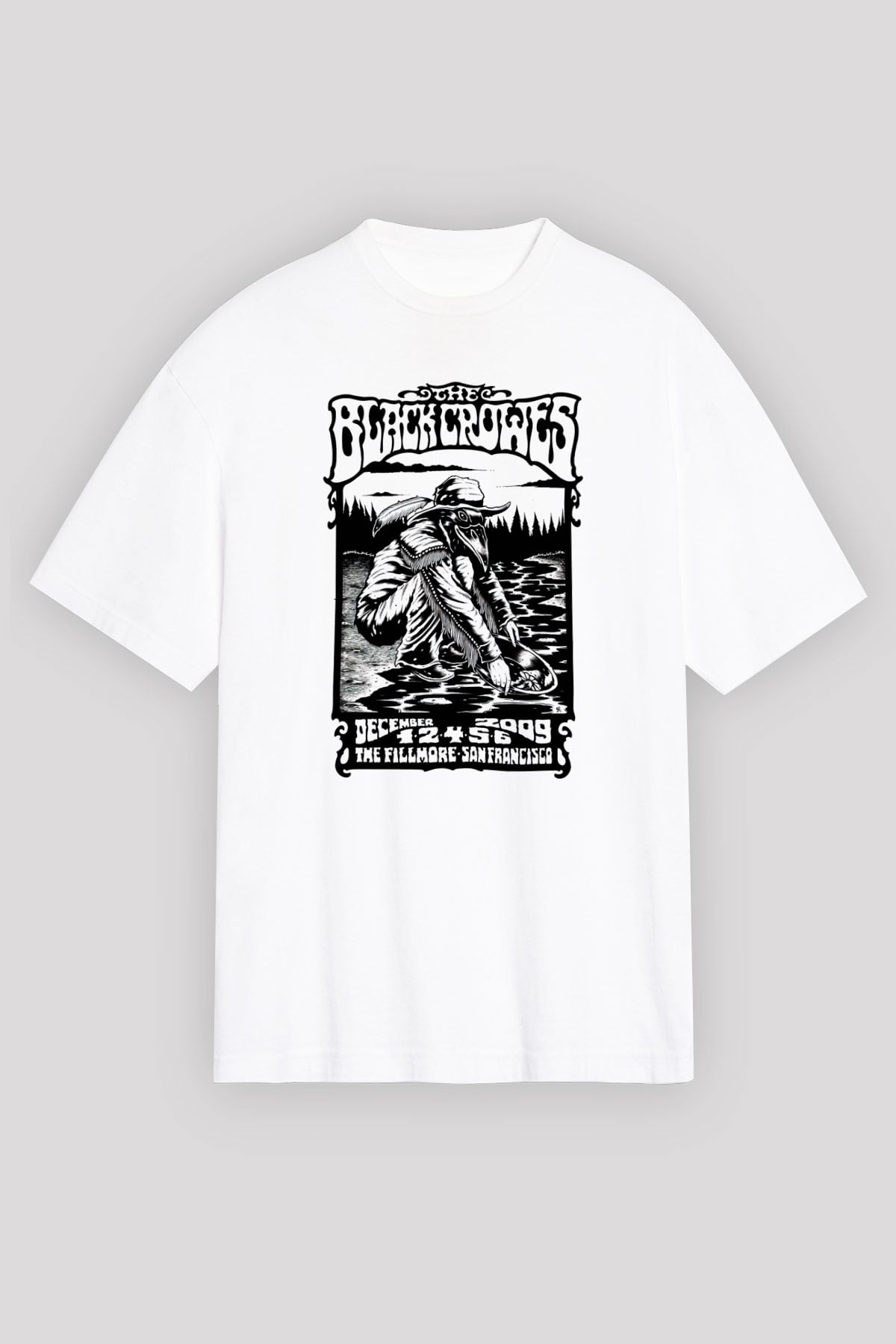 The Black Crowes Beyaz Unisex Oversize Tişört T-Shirt