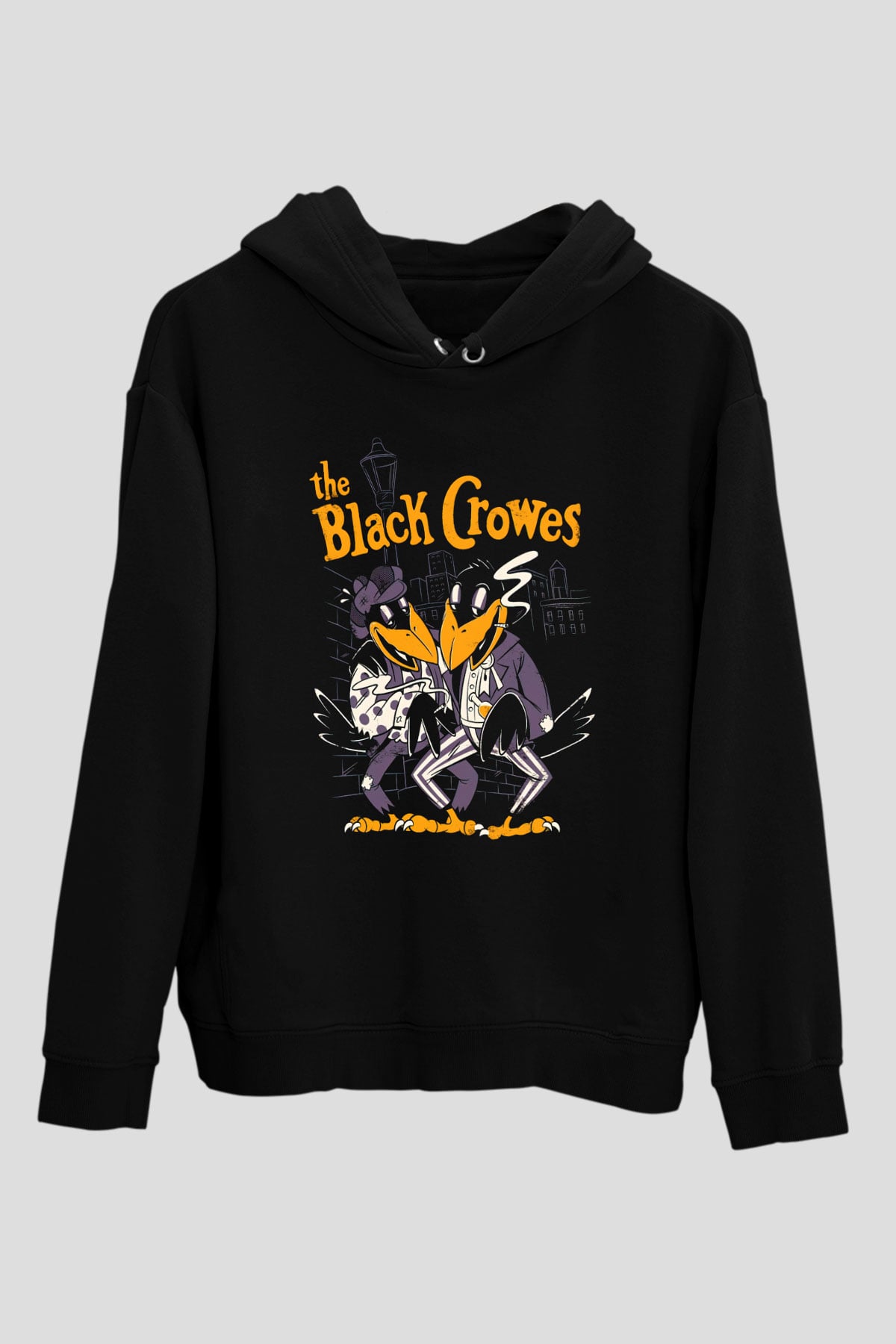 The Black Crowes Siyah Unisex Kapüşonlu Sweatshirt