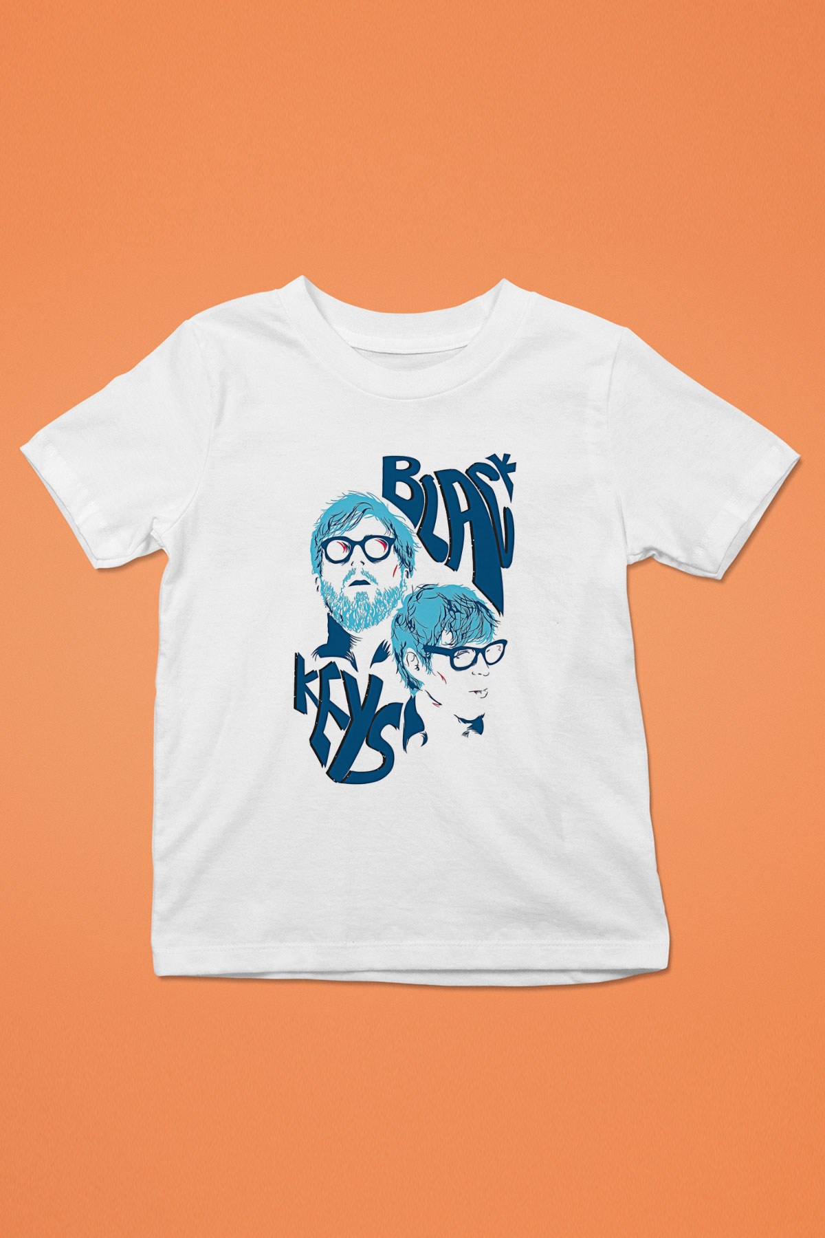 The Black Keys Baskılı Beyaz Unisex Beyaz Çocuk Tişört - Tshirt