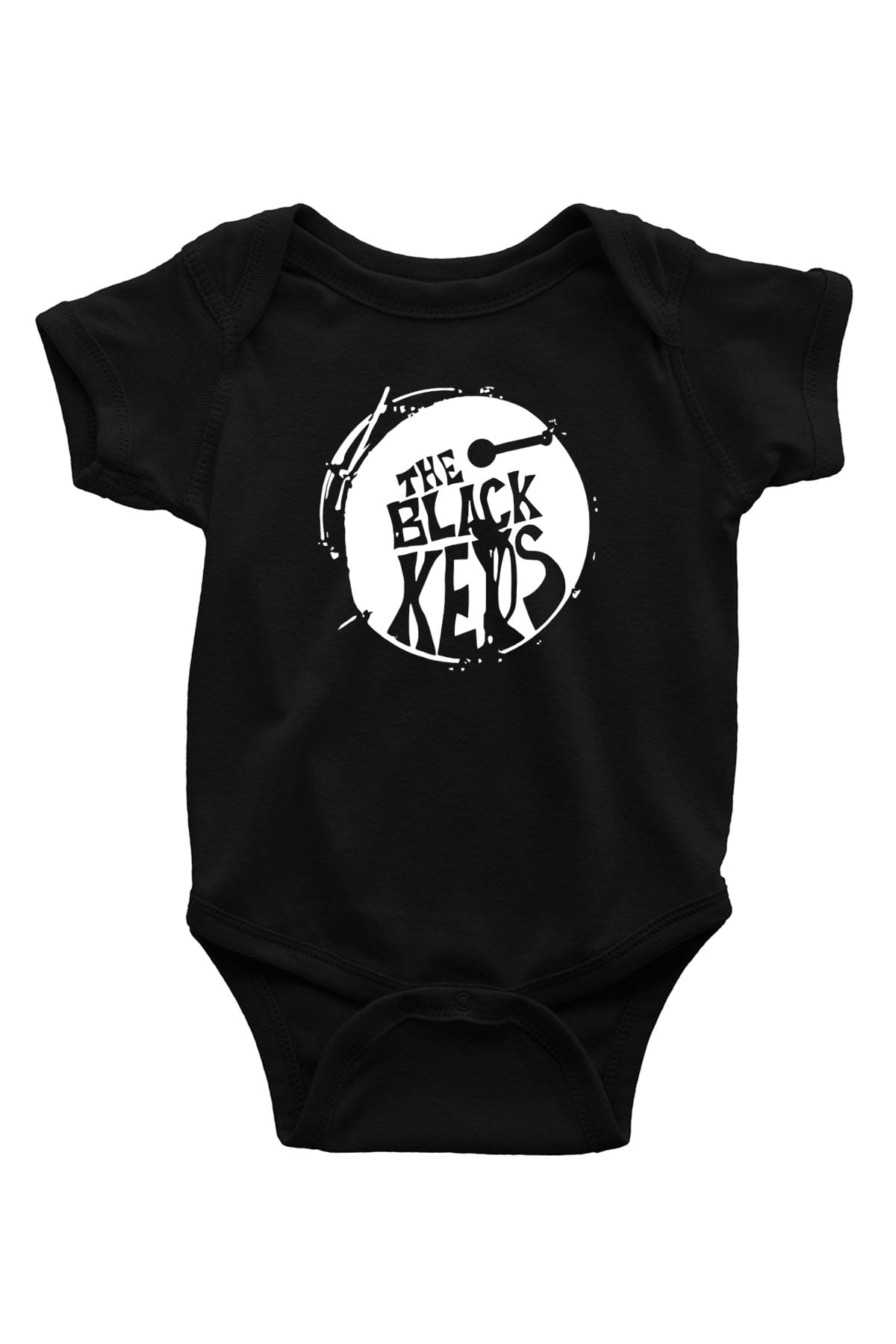 The Black Keys Baskılı Unisex Siyah Bebek Body - Zıbın
