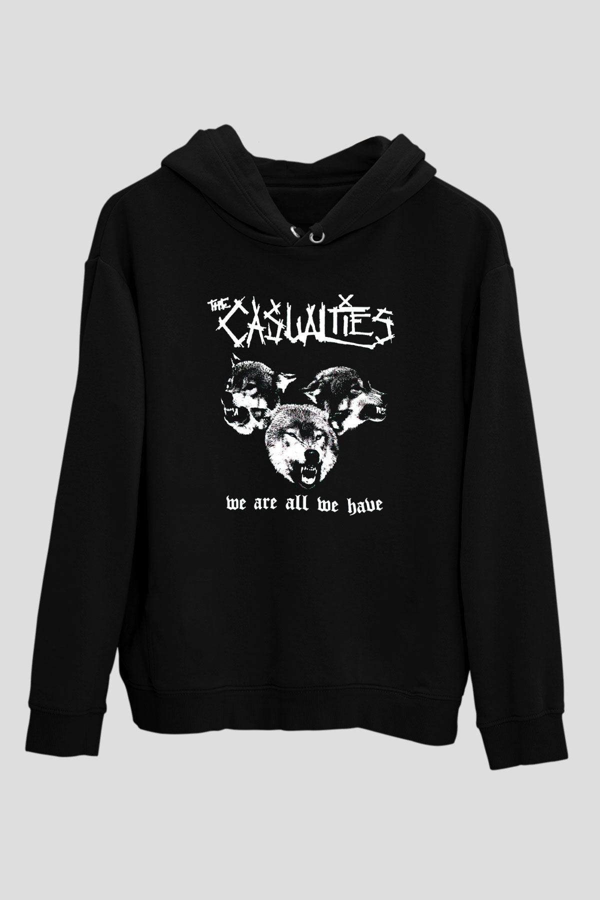 The Casualties Siyah Unisex Hoodie