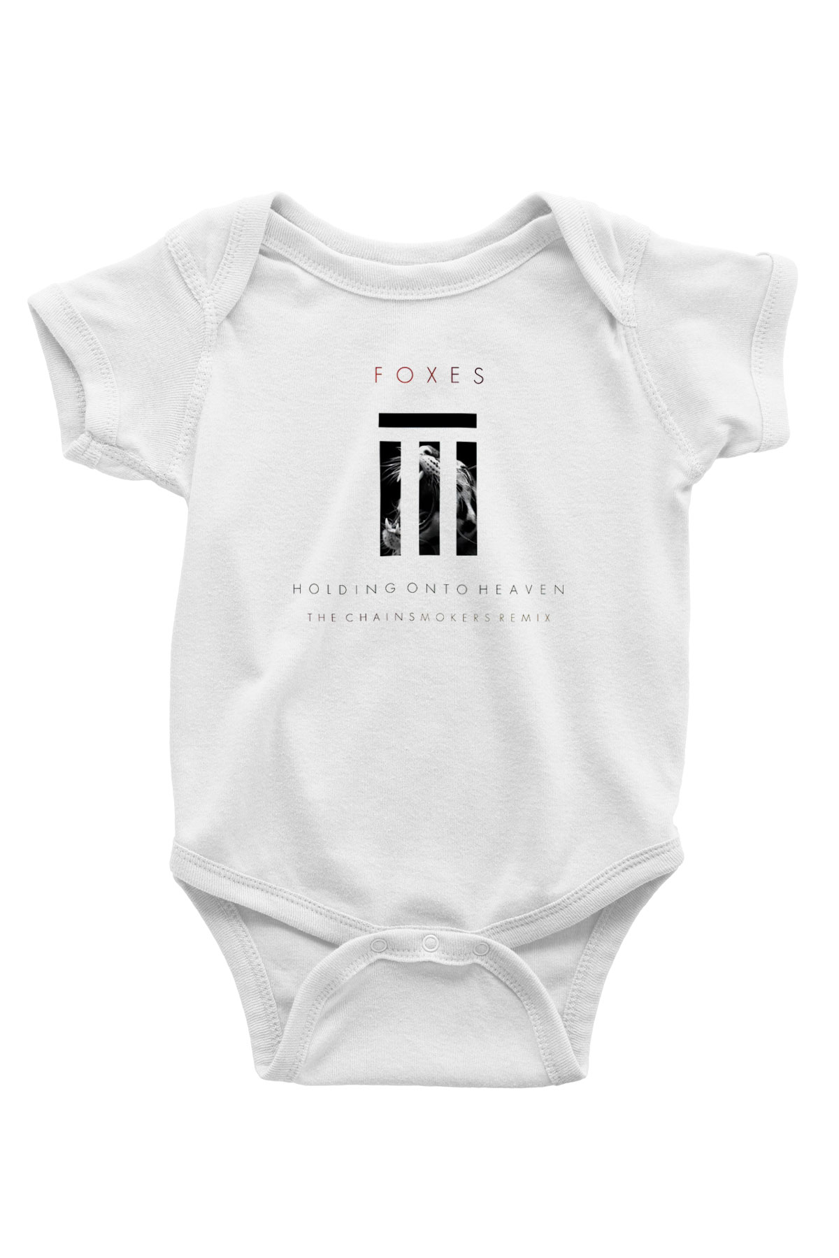 The Chainsmokers Baskılı Beyaz Unisex Bebek Body - Zıbın
