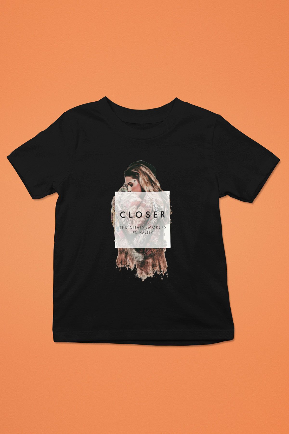 The Chainsmokers Baskılı Siyah Unisex Çocuk Tişört