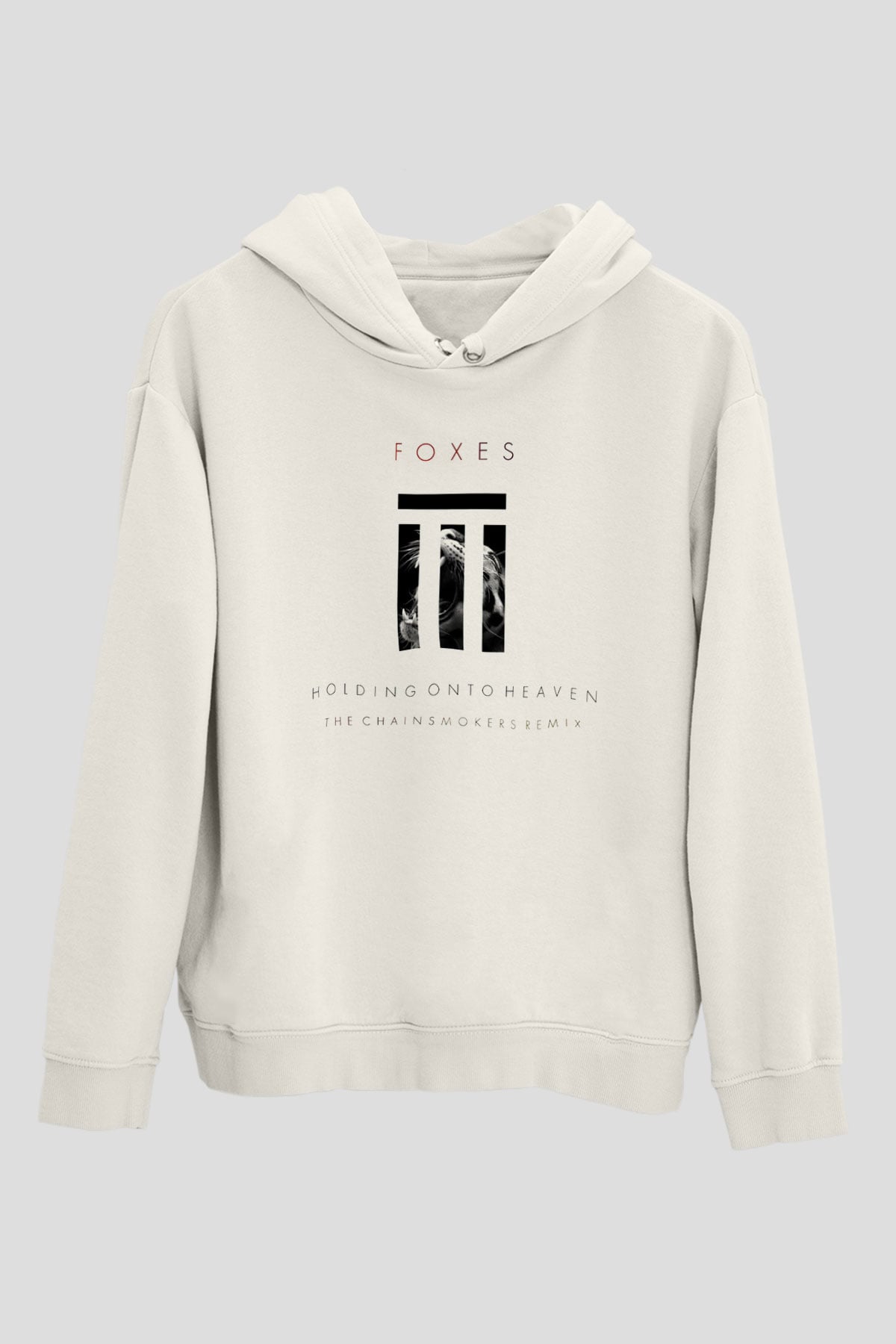 The Chainsmokers Beyaz Unisex Kapşonlu Sweatshirt