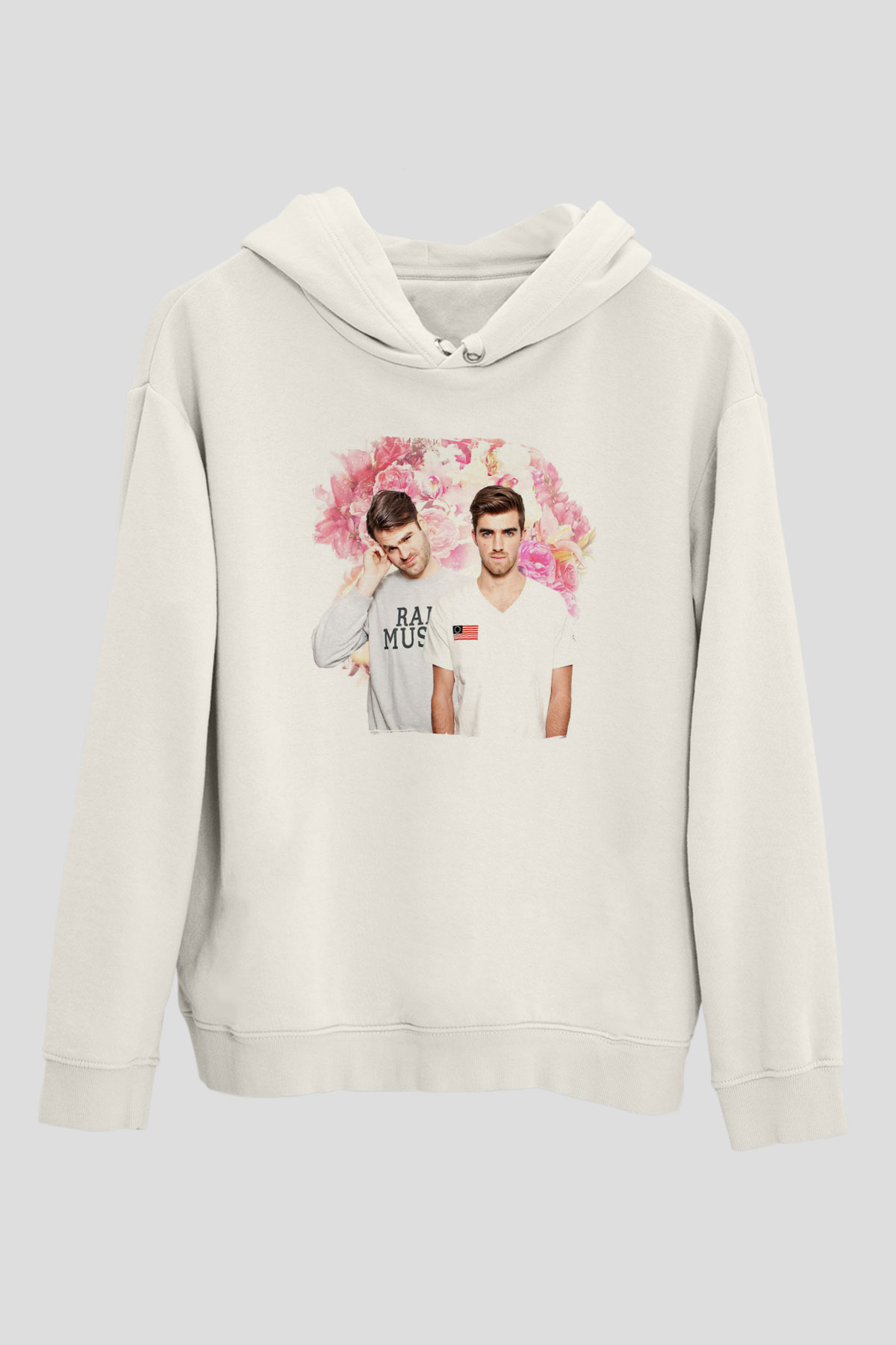 The Chainsmokers Beyaz Unisex Kapüşonlu Sweatshirt