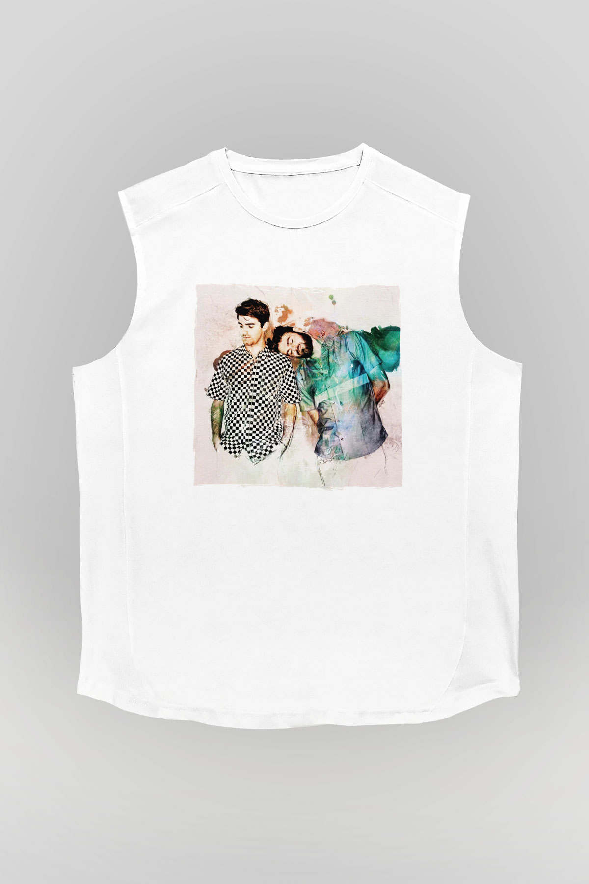 The Chainsmokers Beyaz Unisex Kolsuz Tişört