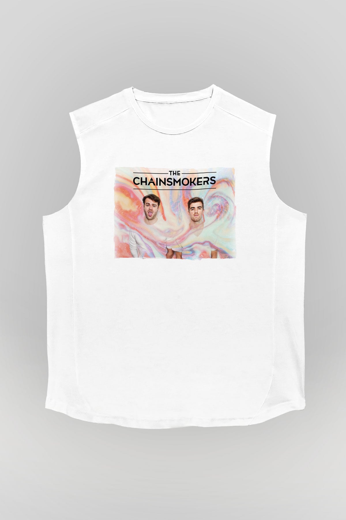 The Chainsmokers Beyaz Unisex Kolsuz Tişört