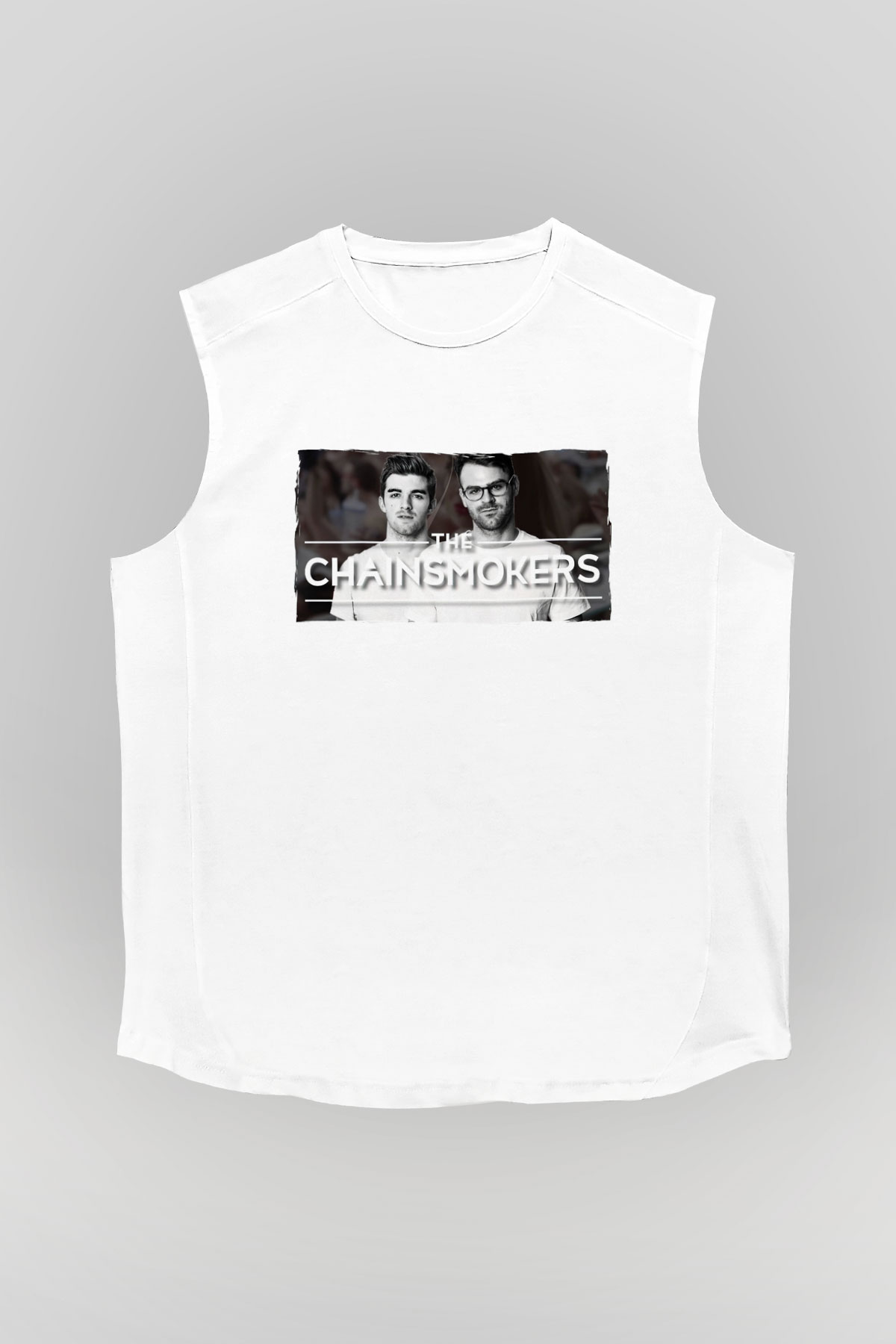 The Chainsmokers Beyaz Unisex Kolsuz Tişört