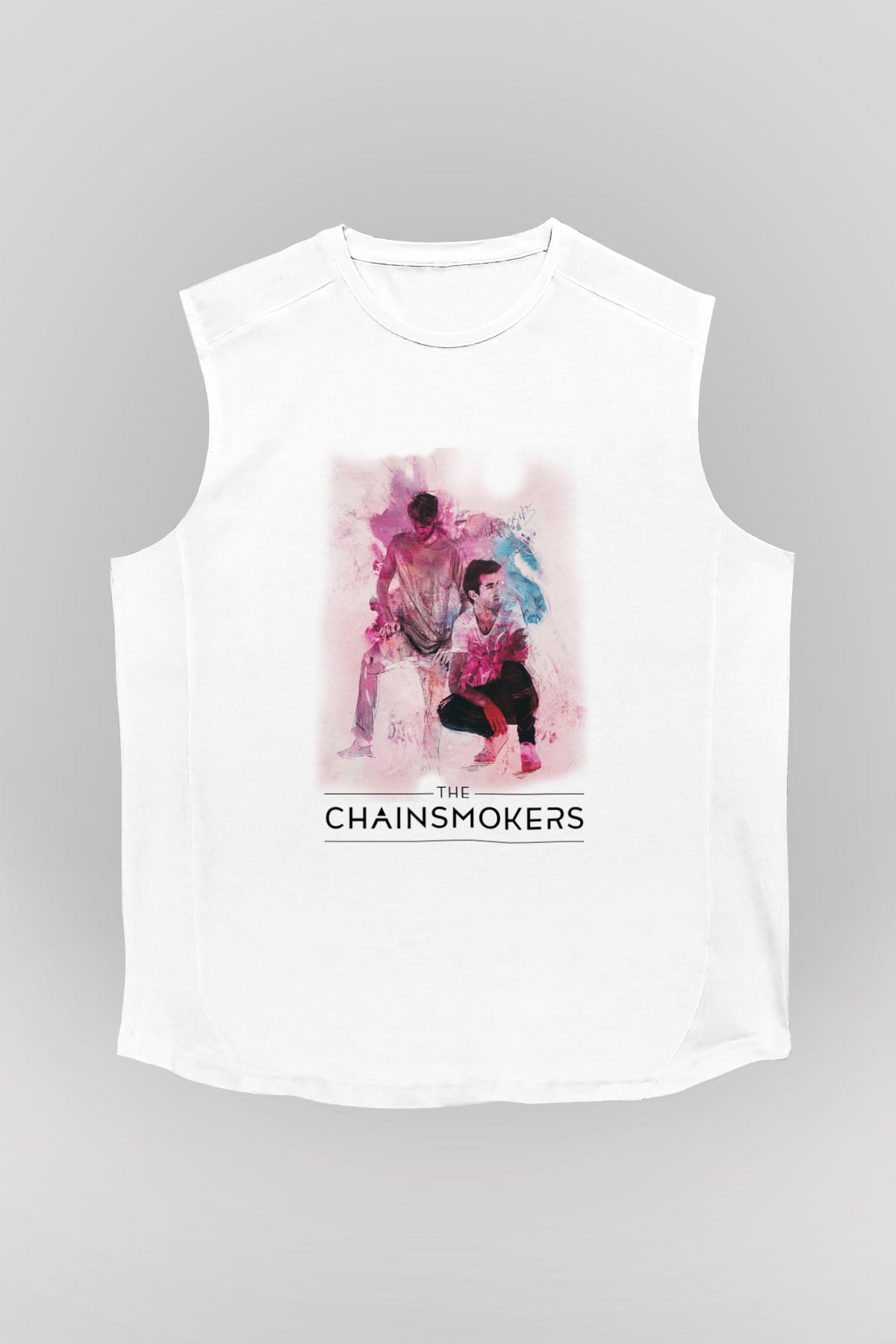 The Chainsmokers Beyaz Unisex Kolsuz Tişört