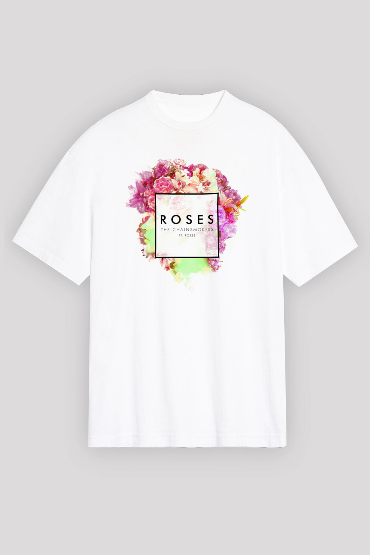 The Chainsmokers Beyaz Unisex Oversize Tişört T-Shirt