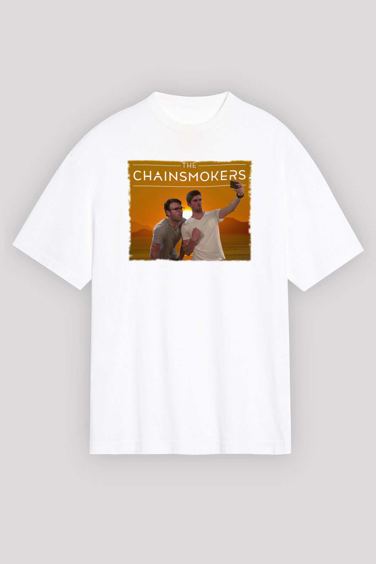 The Chainsmokers Beyaz Unisex Tişört T-Shirt - TişörtFabrikası