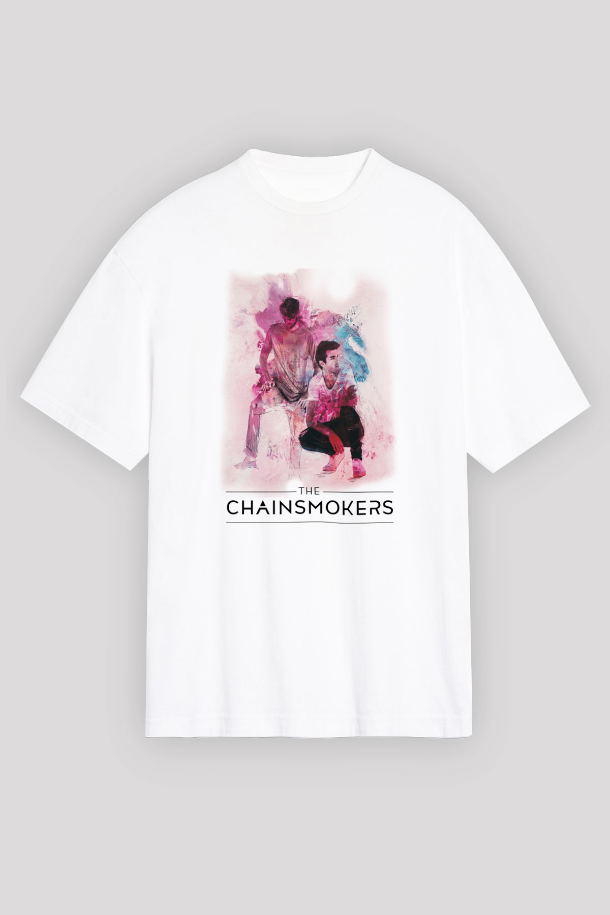 The Chainsmokers Beyaz Unisex Tişört T-Shirt - TişörtFabrikası