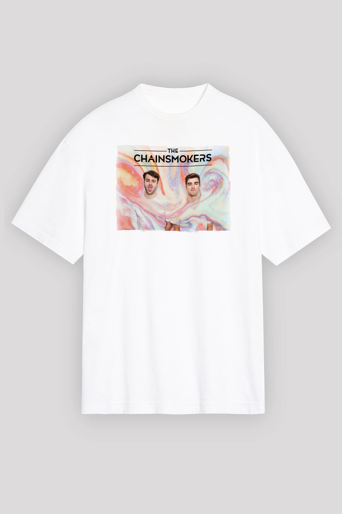 The Chainsmokers Beyaz Unisex Tişört T-Shirt - TişörtFabrikası