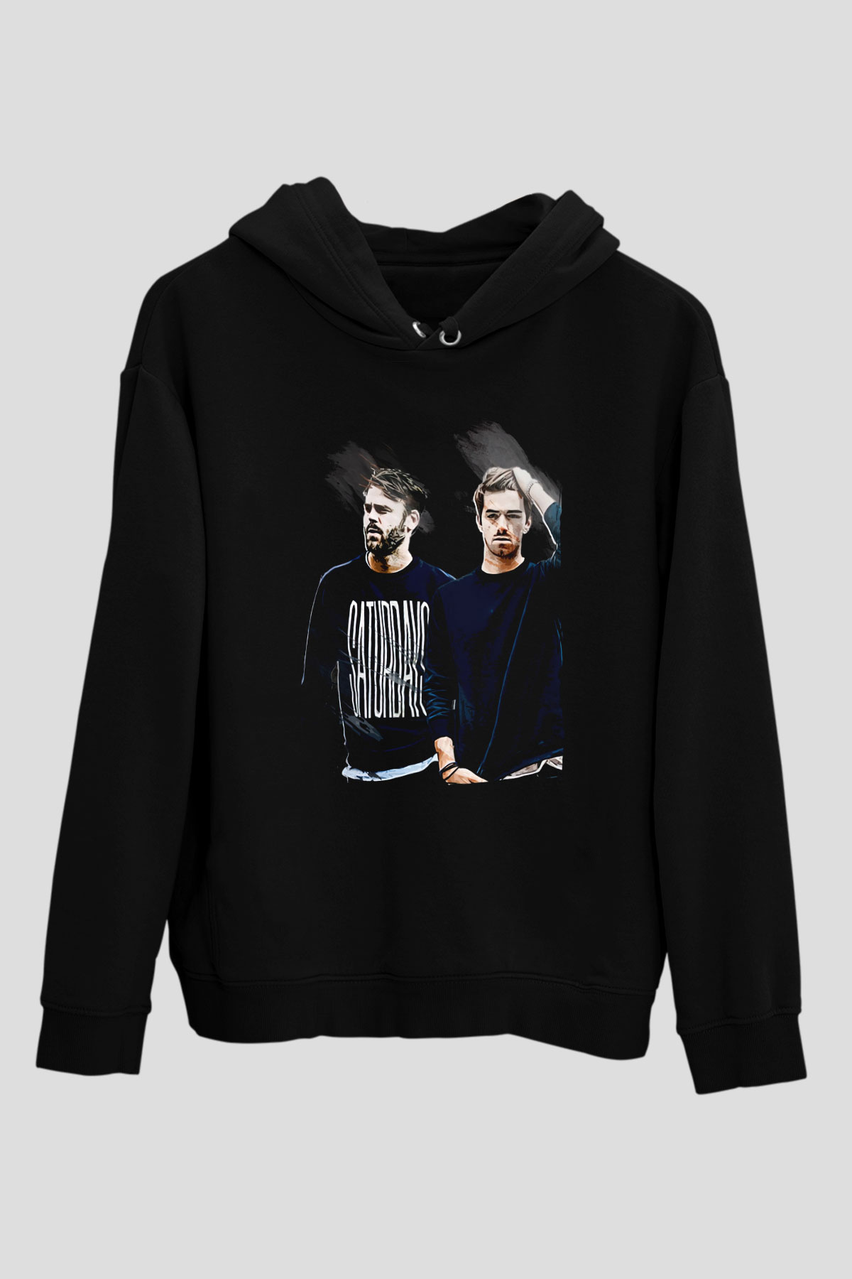 The Chainsmokers Siyah Unisex Kapüşonlu Sweatshirt