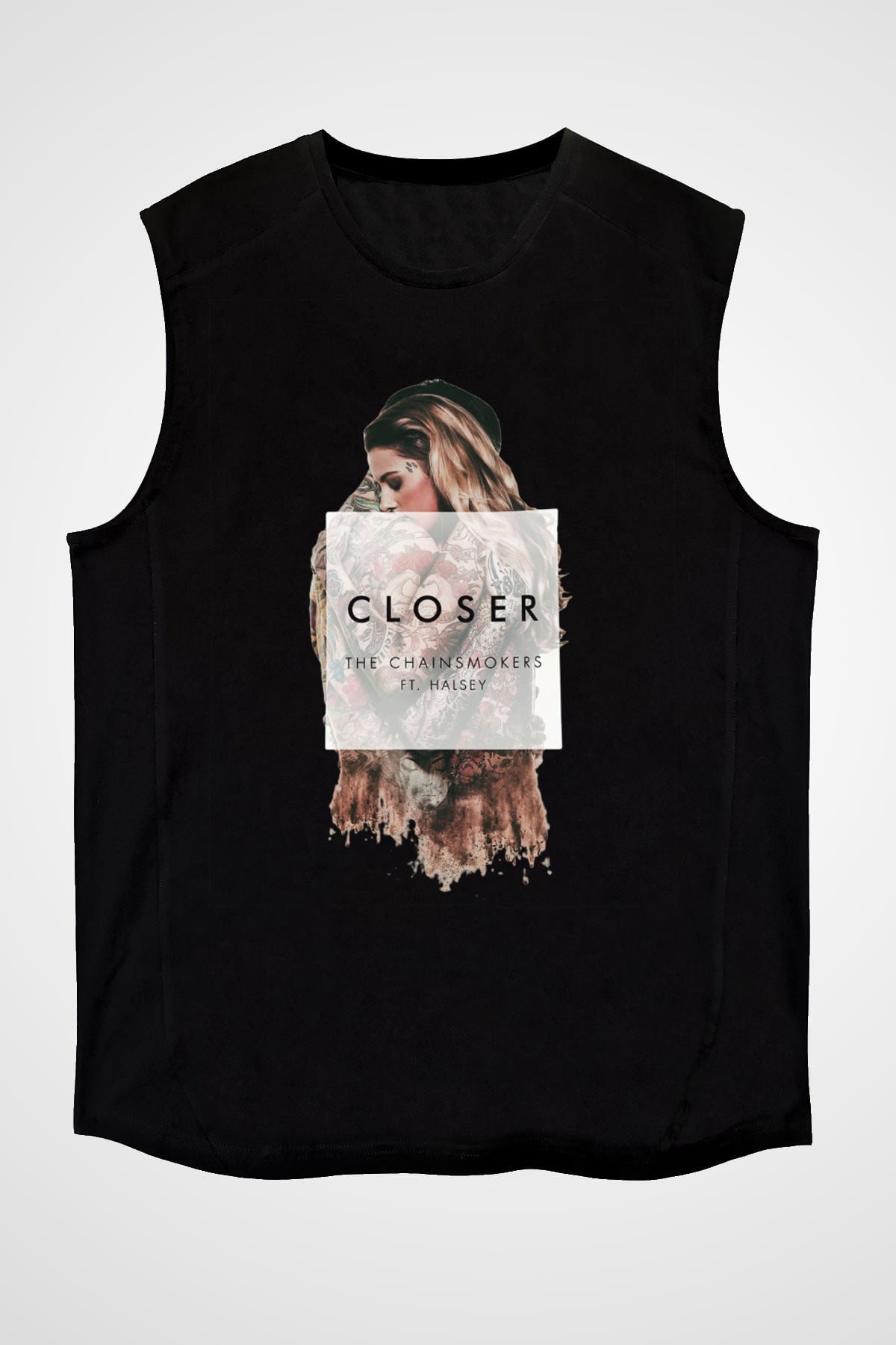 The Chainsmokers Siyah Unisex Kolsuz Tişört