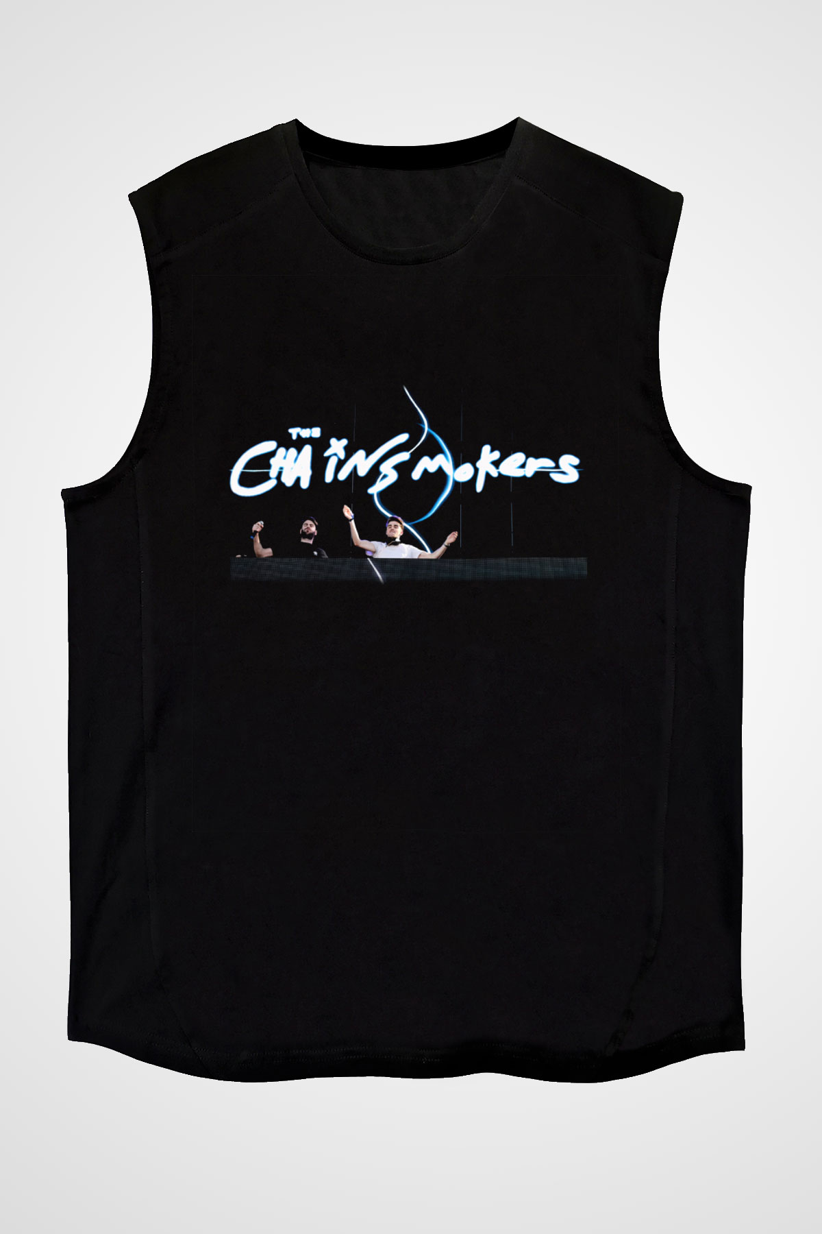 The Chainsmokers Siyah Unisex Kolsuz Tişört